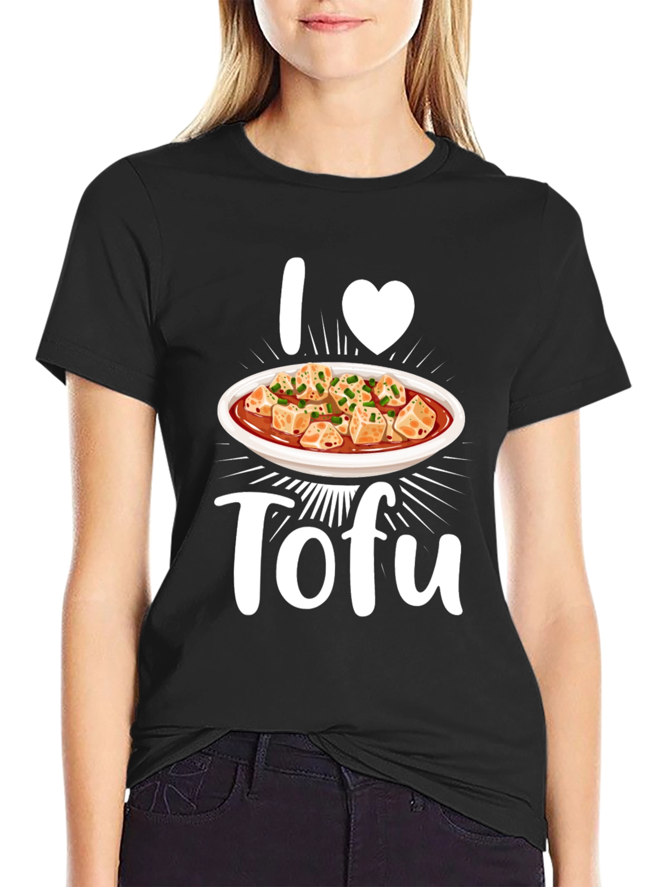 I Heart Tofu Graphic Tee - Vegan Foodie T-Shirt