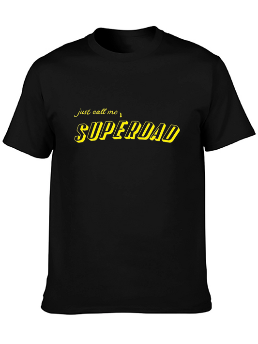 Superdad Black T-Shirt - Perfect for Fathers Day