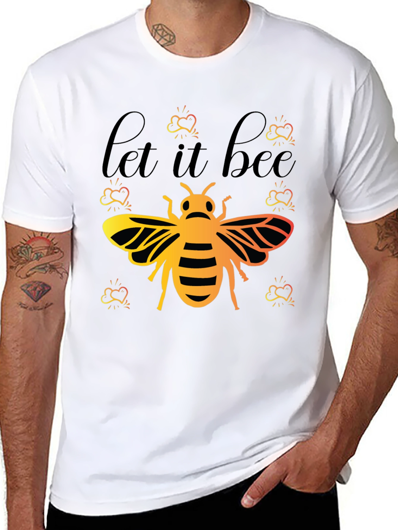 Let It Bee Graphic Tee - Trendy Honeybee Design