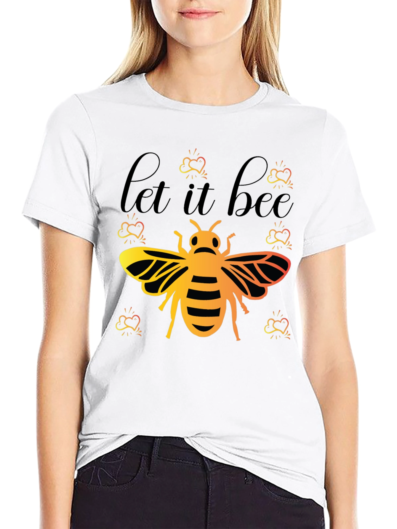 Let It Bee Graphic Tee - Trendy Honeybee Design