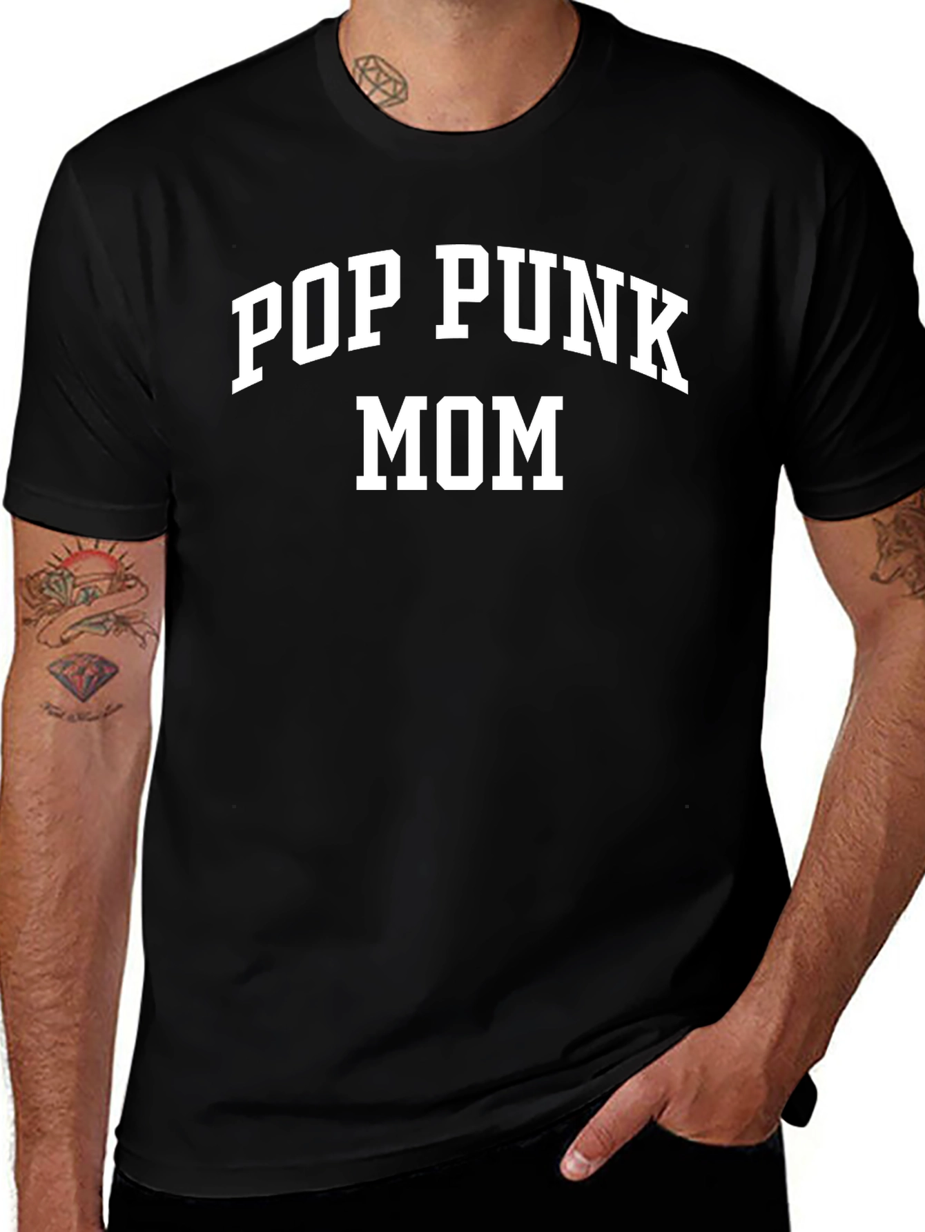 Pop Punk Mom Black Graphic Tee Shirt