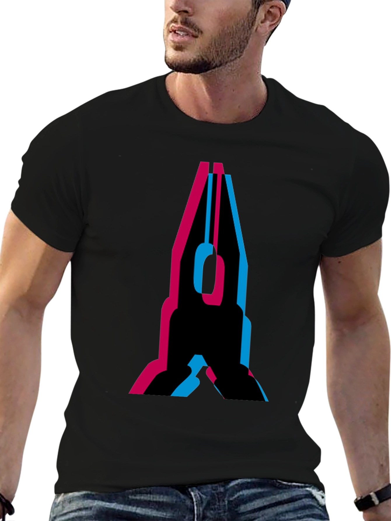 Retro Tech Black T-Shirt