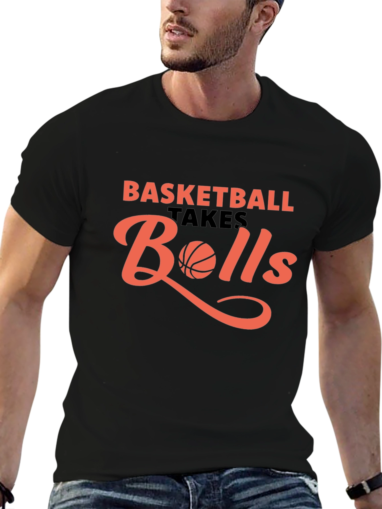 Basketball Takes Balls Graphic T-Shirt