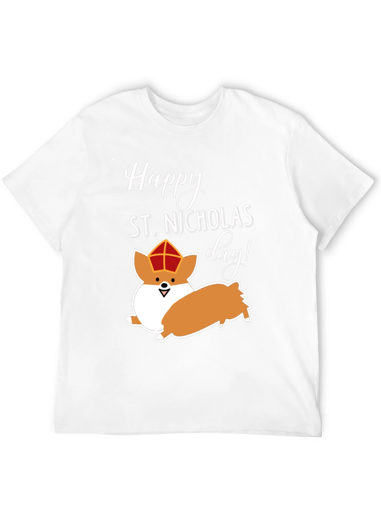 Happy St. Nicholas Day Corgi T-Shirt