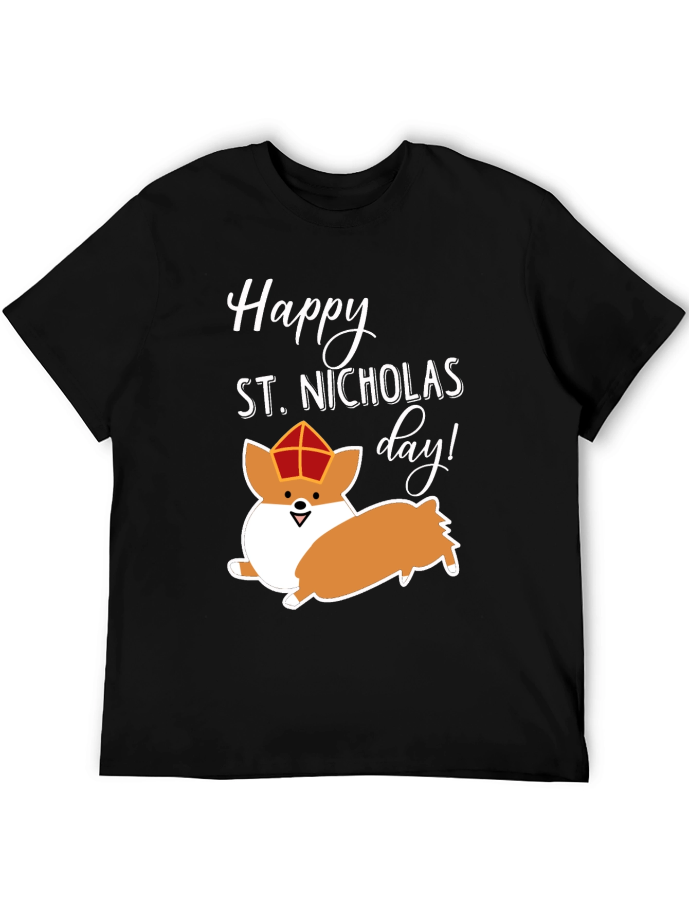 Happy St. Nicholas Day Corgi T-Shirt