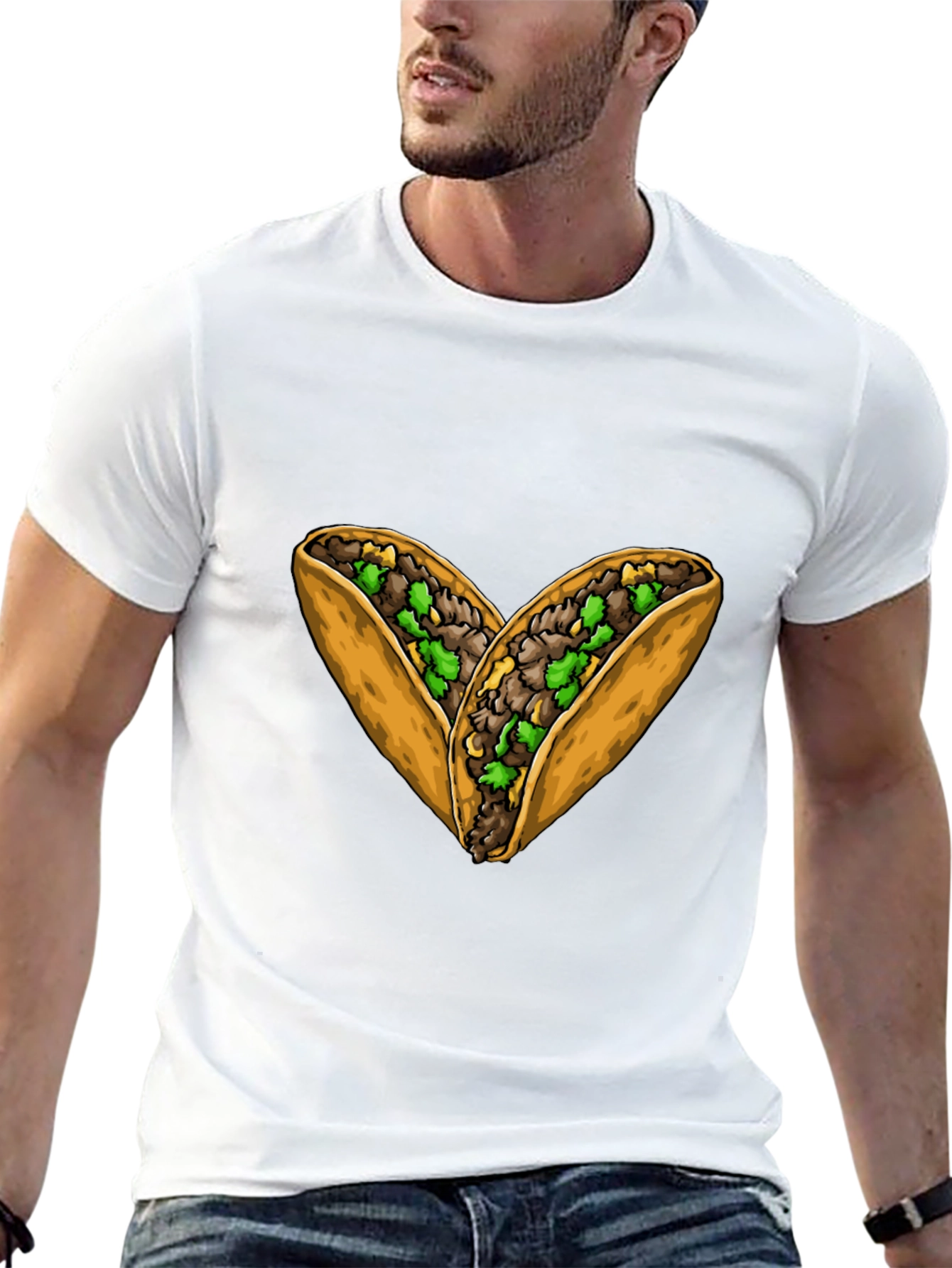 Taco Heart Graphic Black T-Shirt