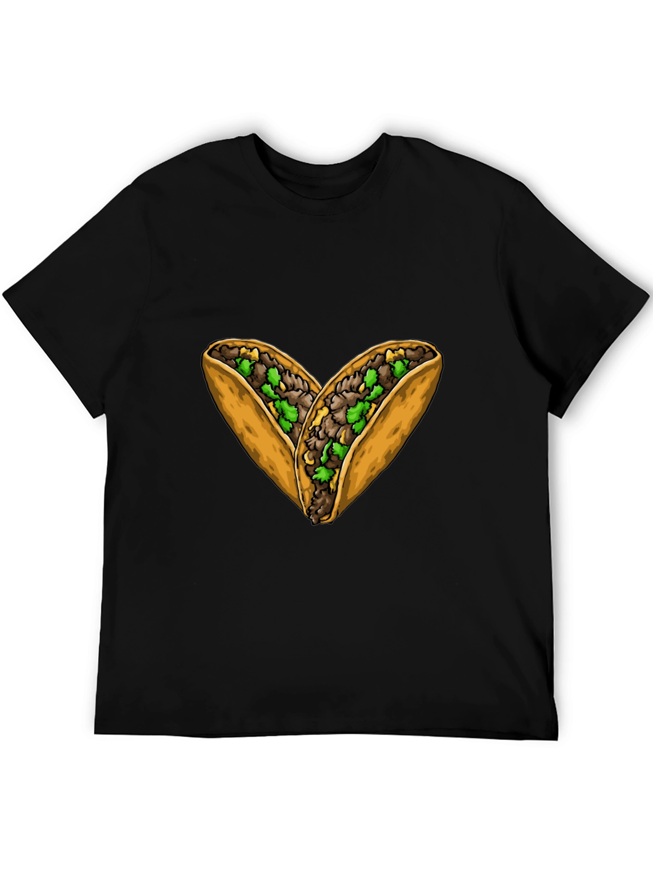 Taco Heart Graphic Black T-Shirt