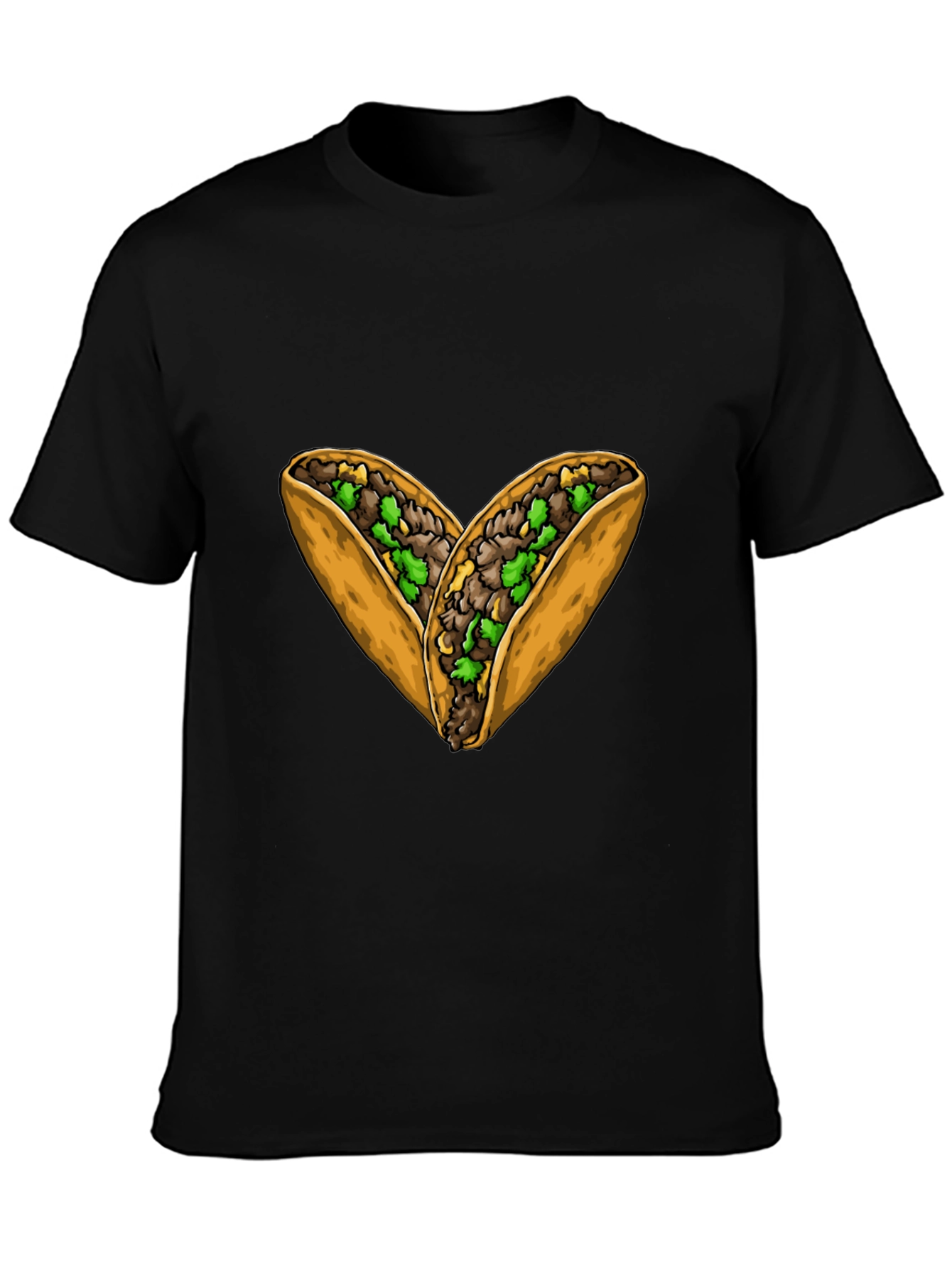 Taco Heart Graphic Black T-Shirt