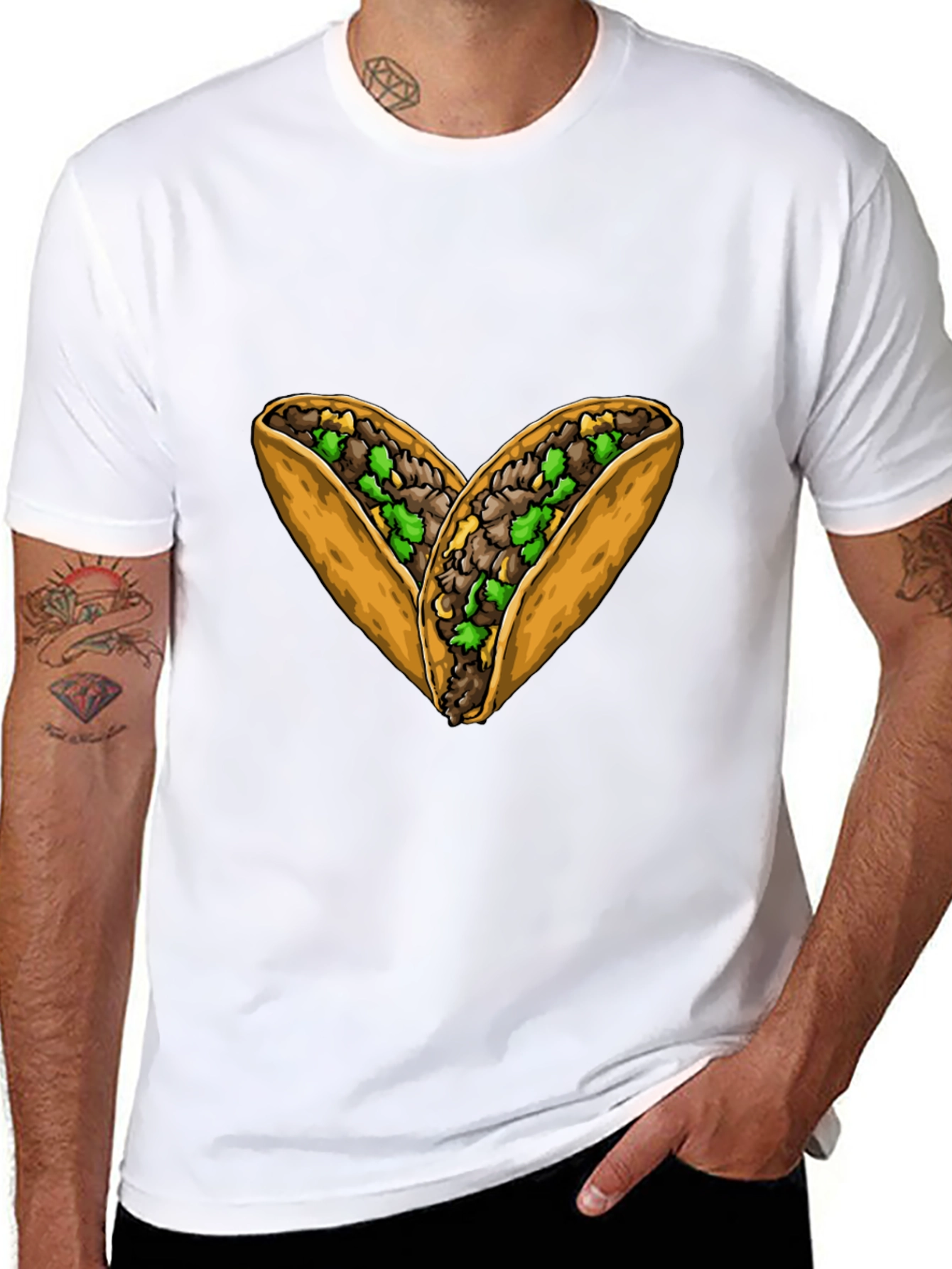 Taco Heart Graphic Black T-Shirt