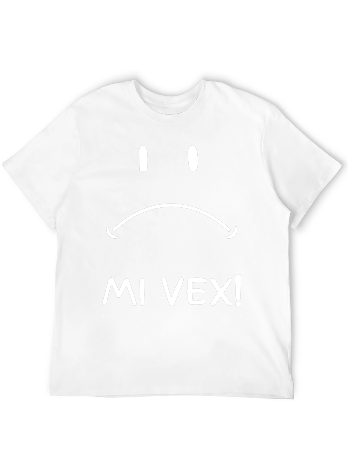 Sad Face Graphic Tee - Mi Vex! Black T-Shirt