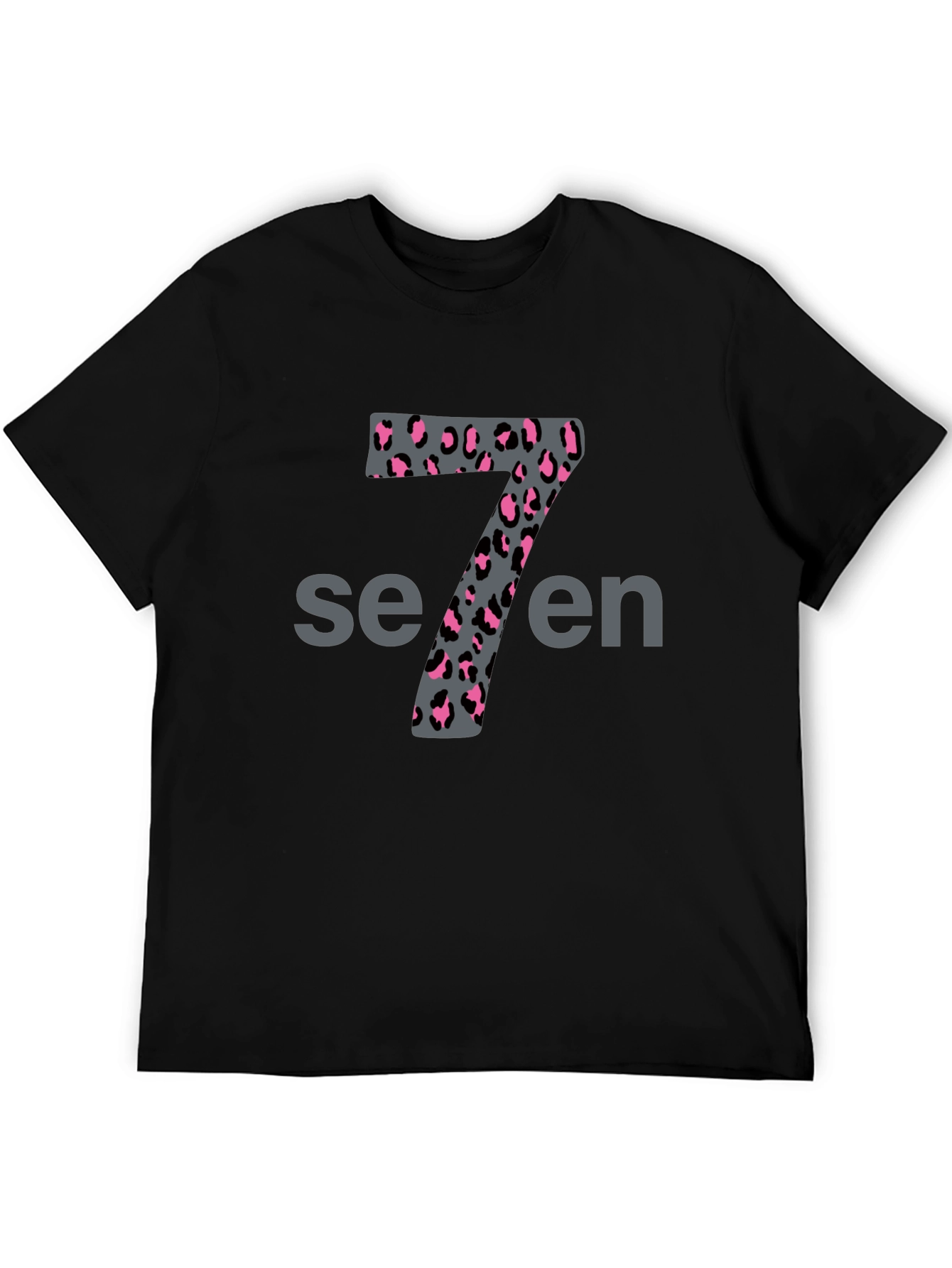 Leopard Print Number 7 Graphic Tee