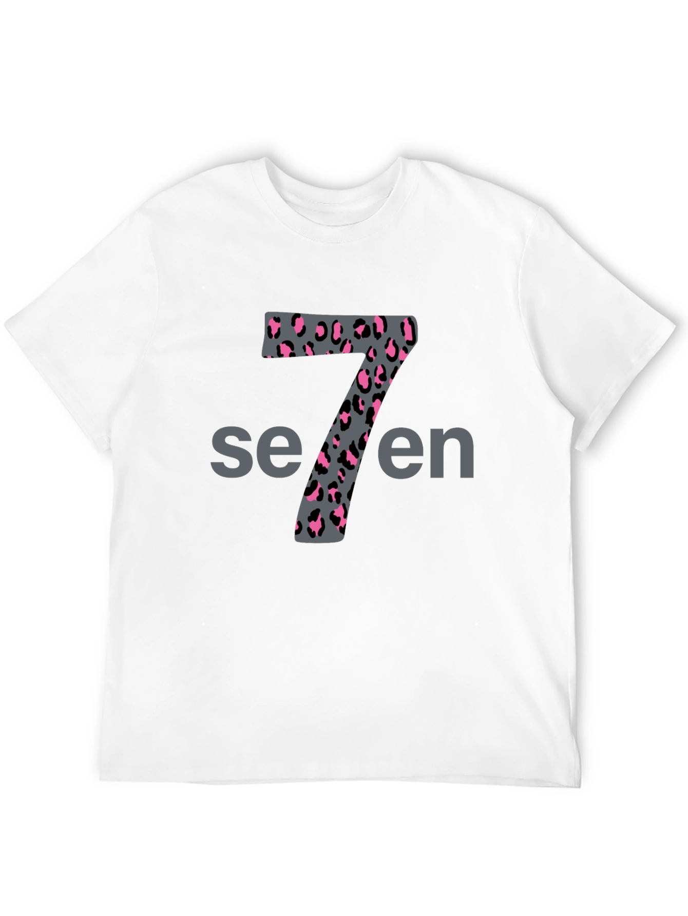 Leopard Print Number 7 Graphic Tee
