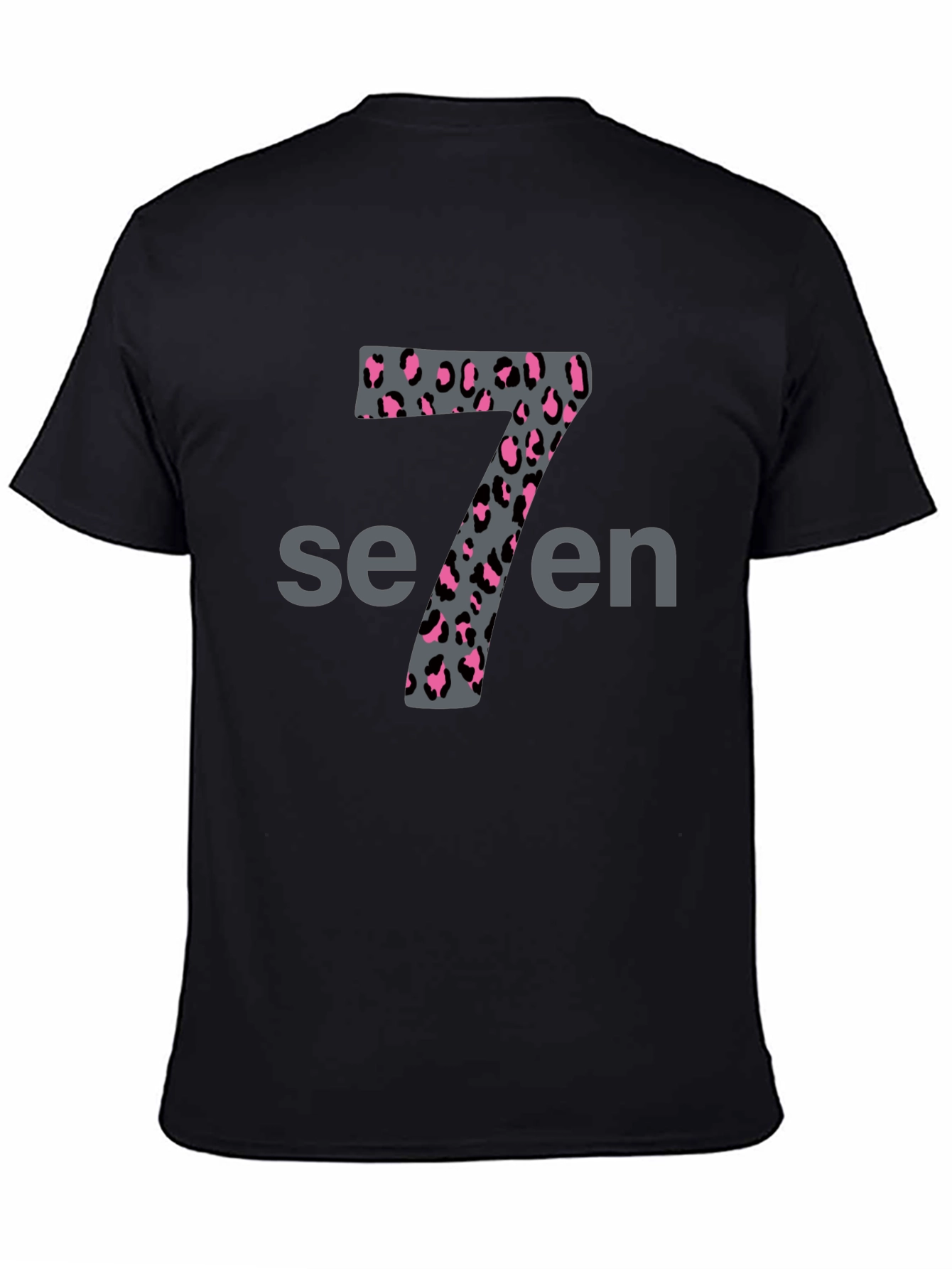 Leopard Print Number 7 Graphic Tee