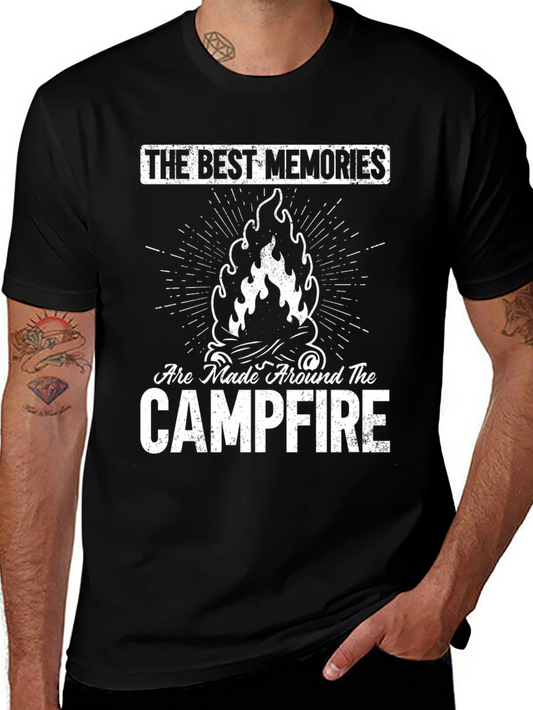 Campfire Memories T-Shirt - Black Graphic Tee