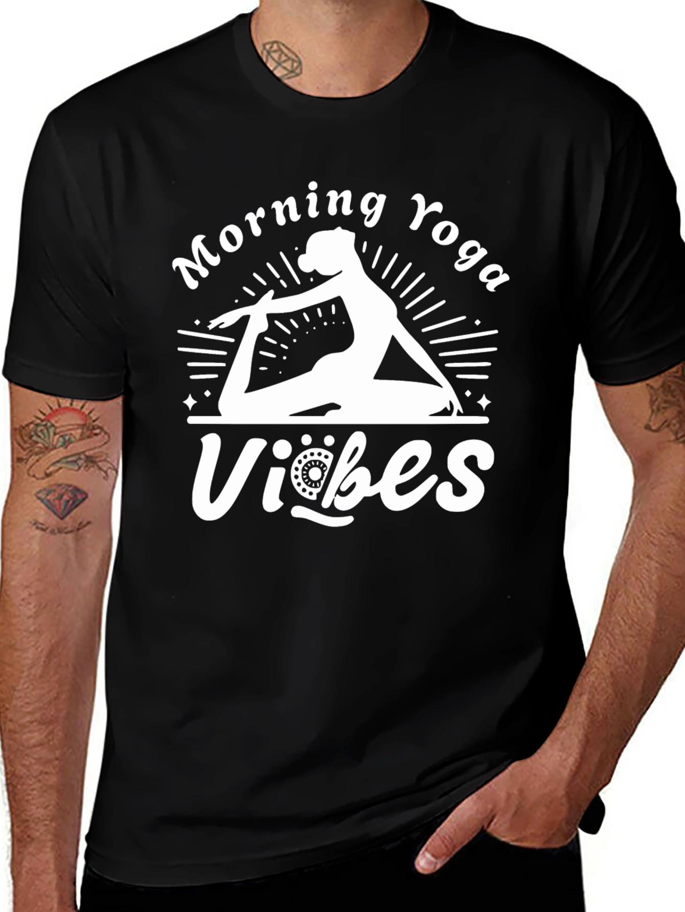Morning Yoga Vibes Graphic T-Shirt