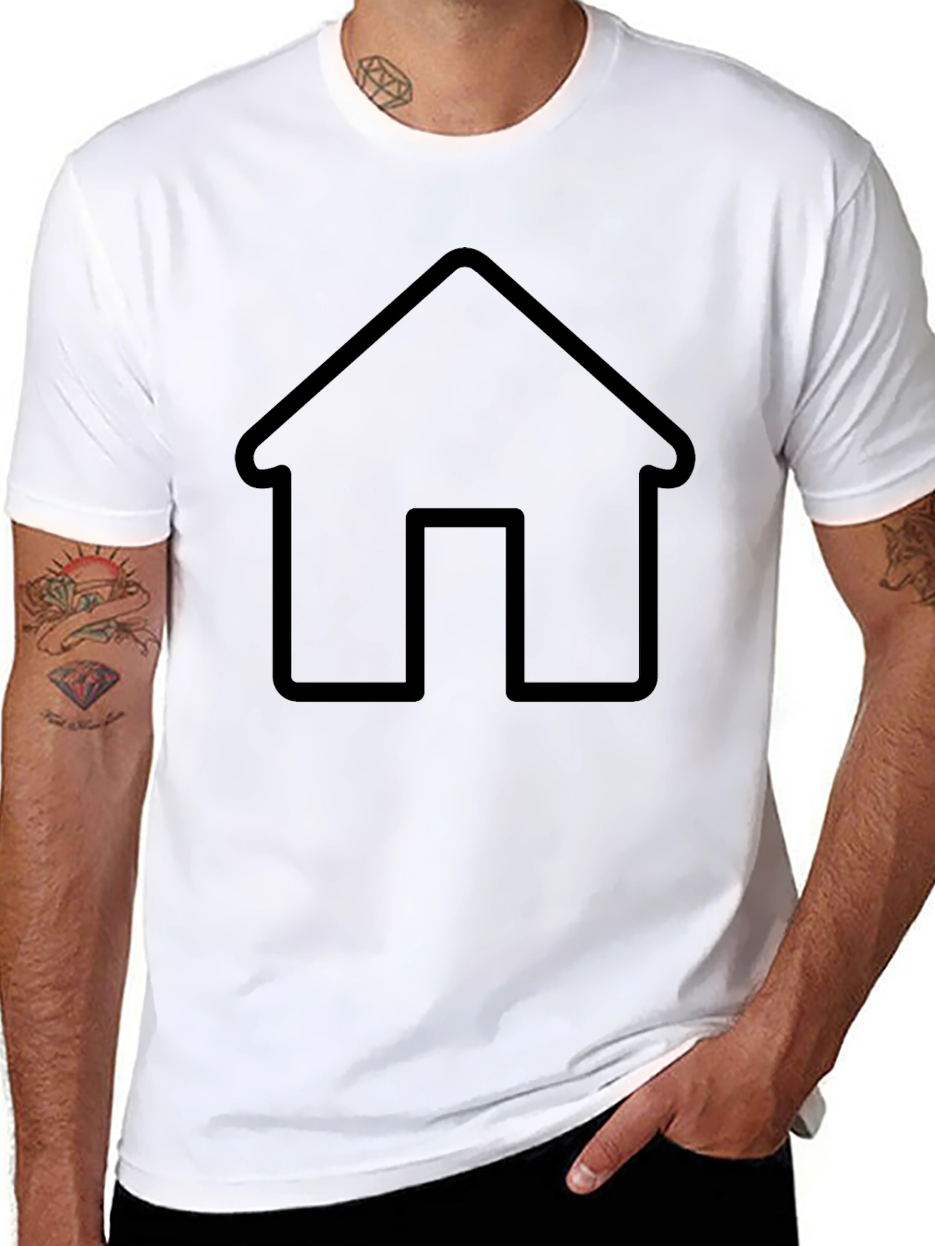 Home Graphic Black T-Shirt