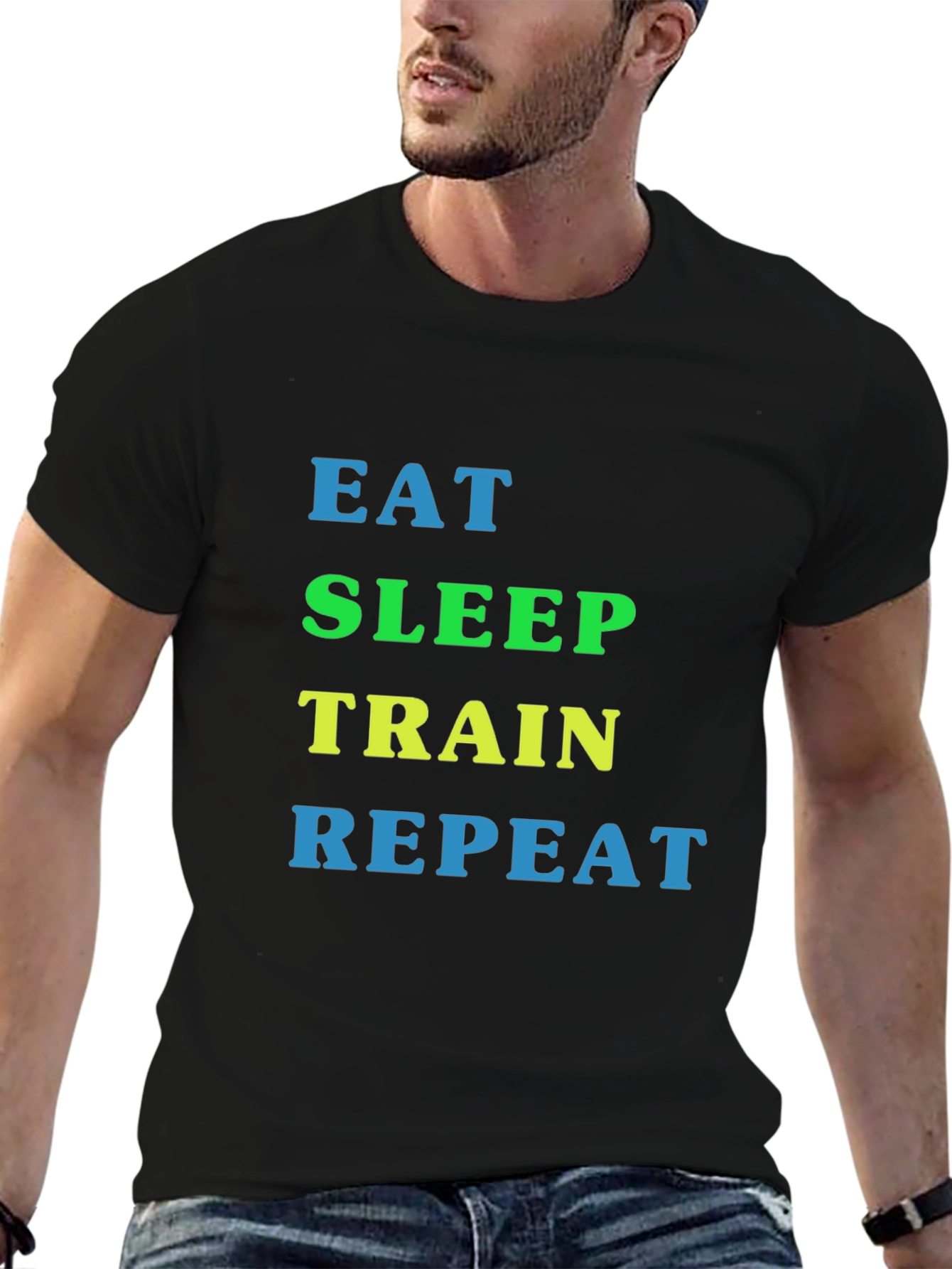 Eat Sleep Train Repeat Graphic T-Shirt