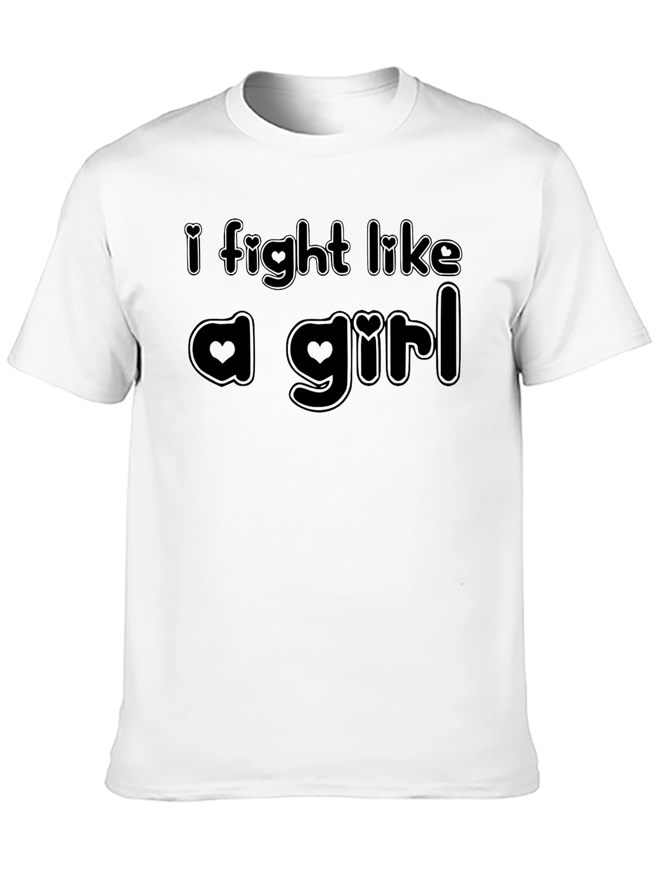 I Fight Like A Girl Black T-Shirt