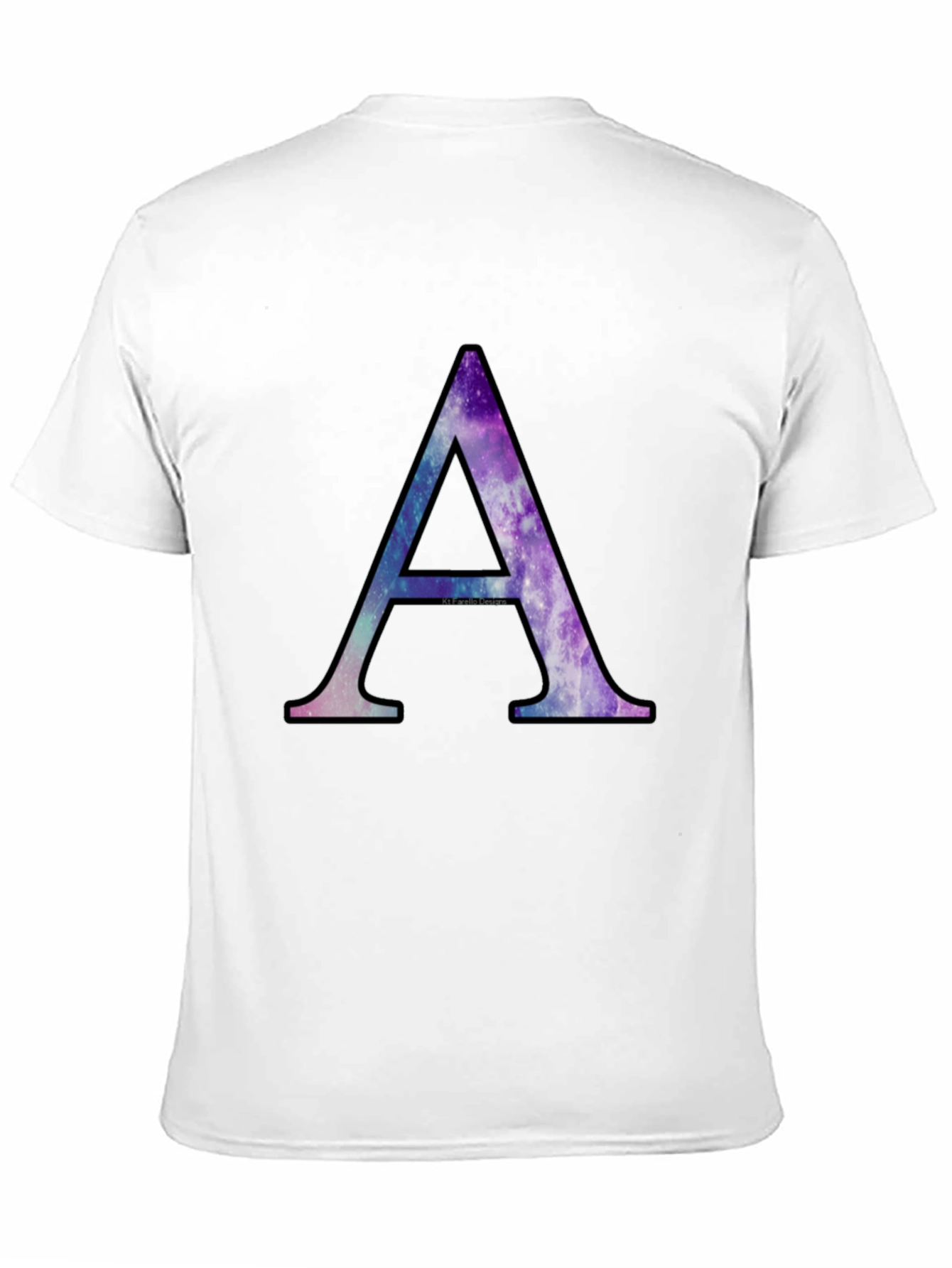 Galaxy Letter A Black T-Shirt