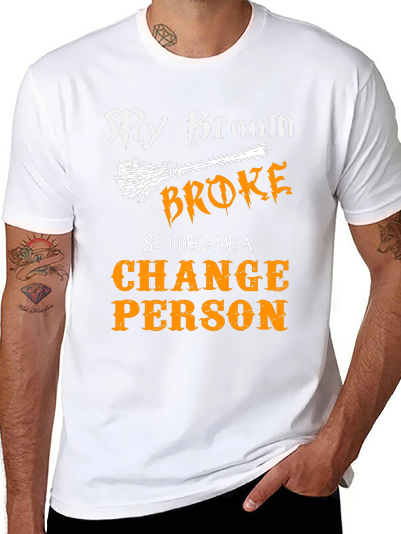 My Broom Broke Change Person Graphic Tee