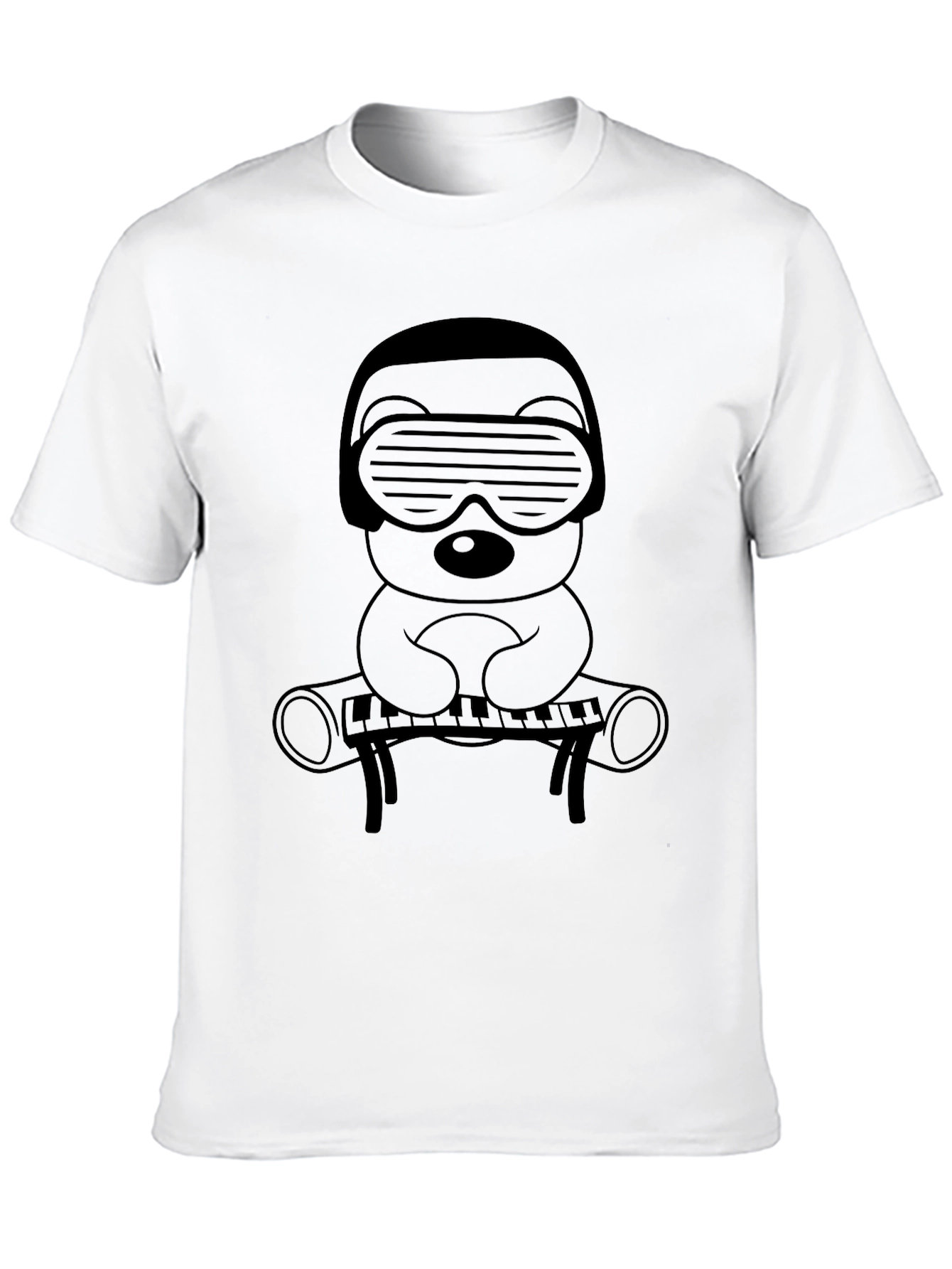 DJ Bear Graphic Tee - Cool Cartoon Shirt