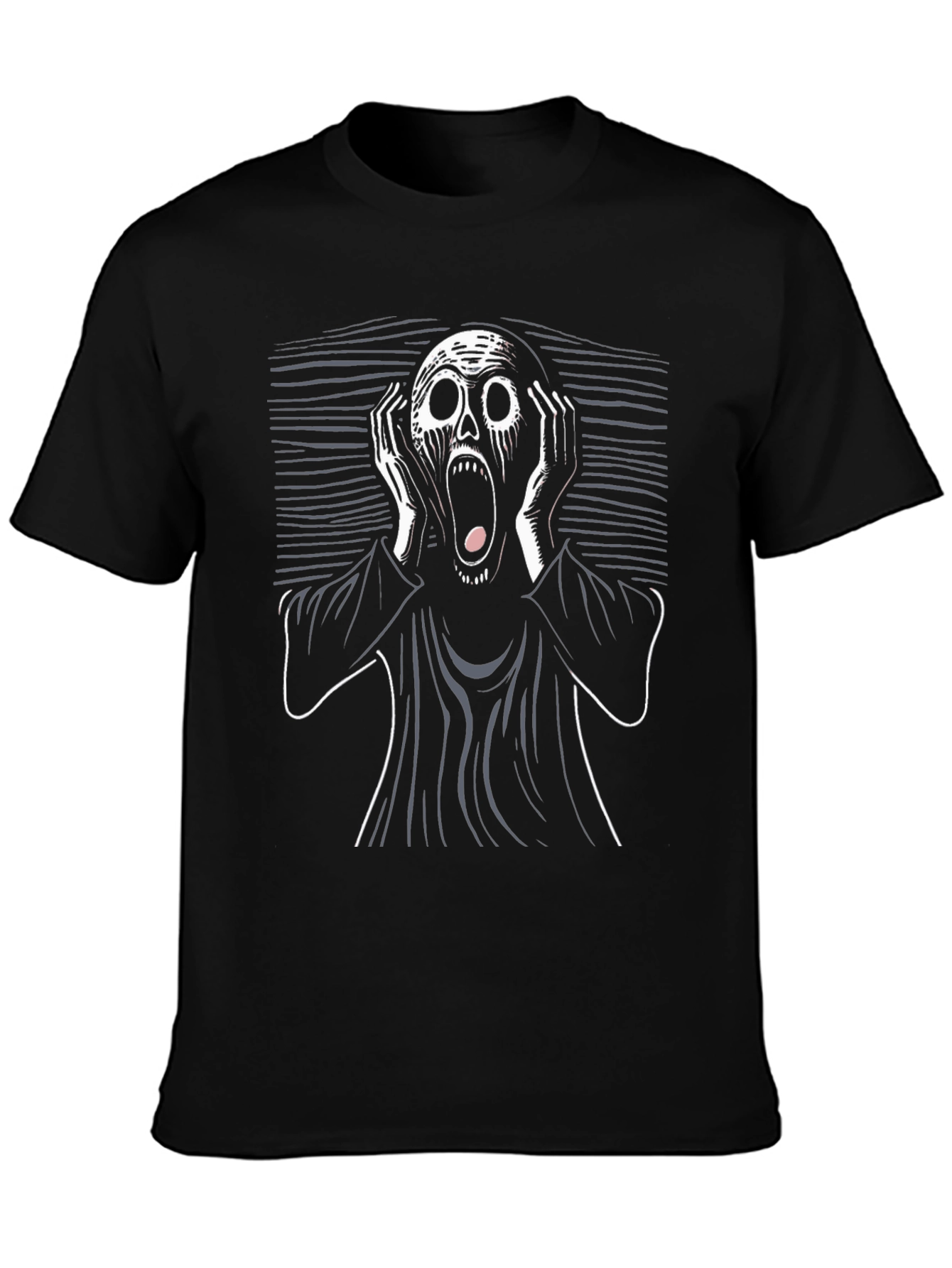 Scream Graphic T-Shirt - Black Cotton Tee