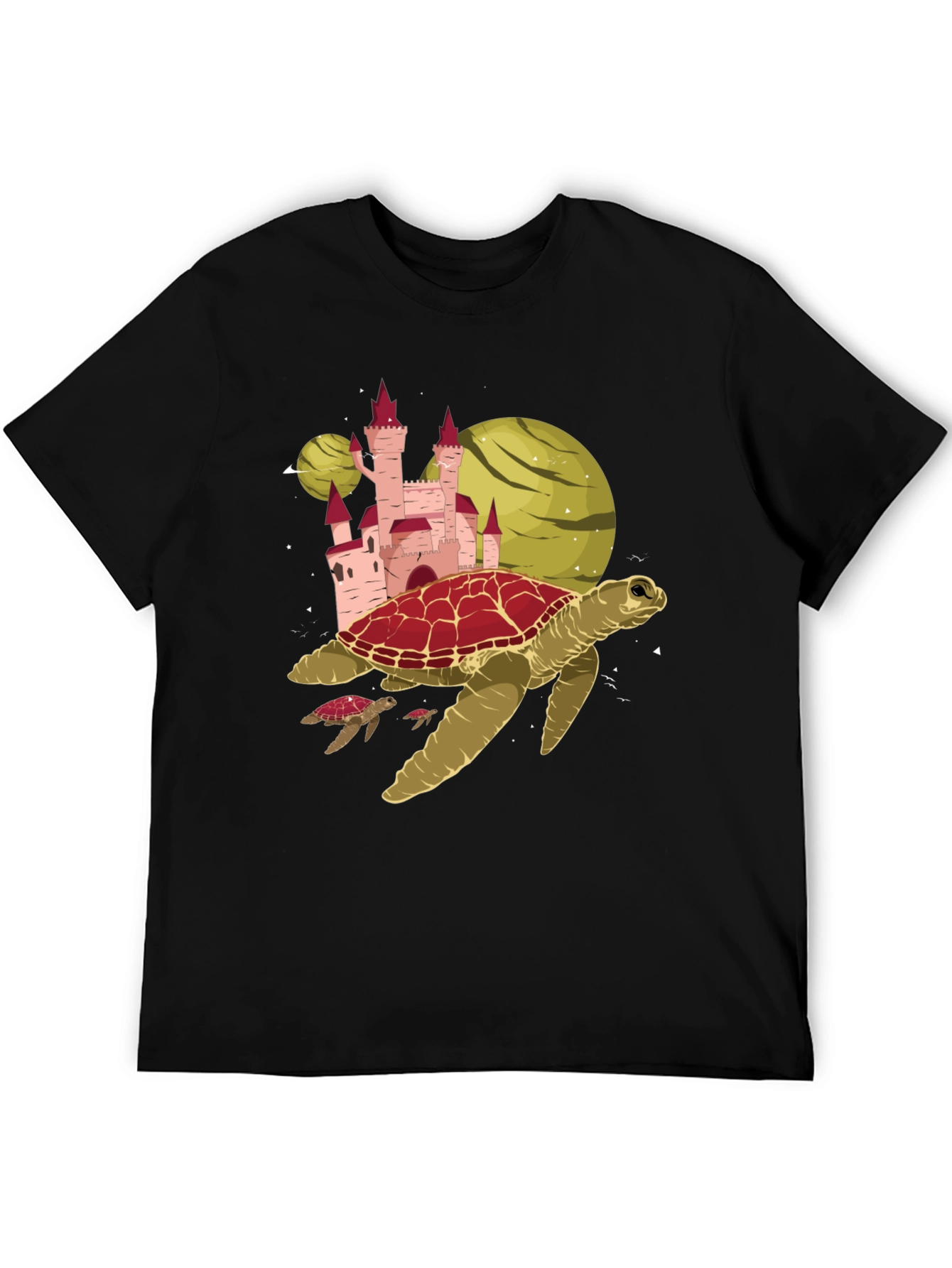 Turtle Planet Castle Black Tee