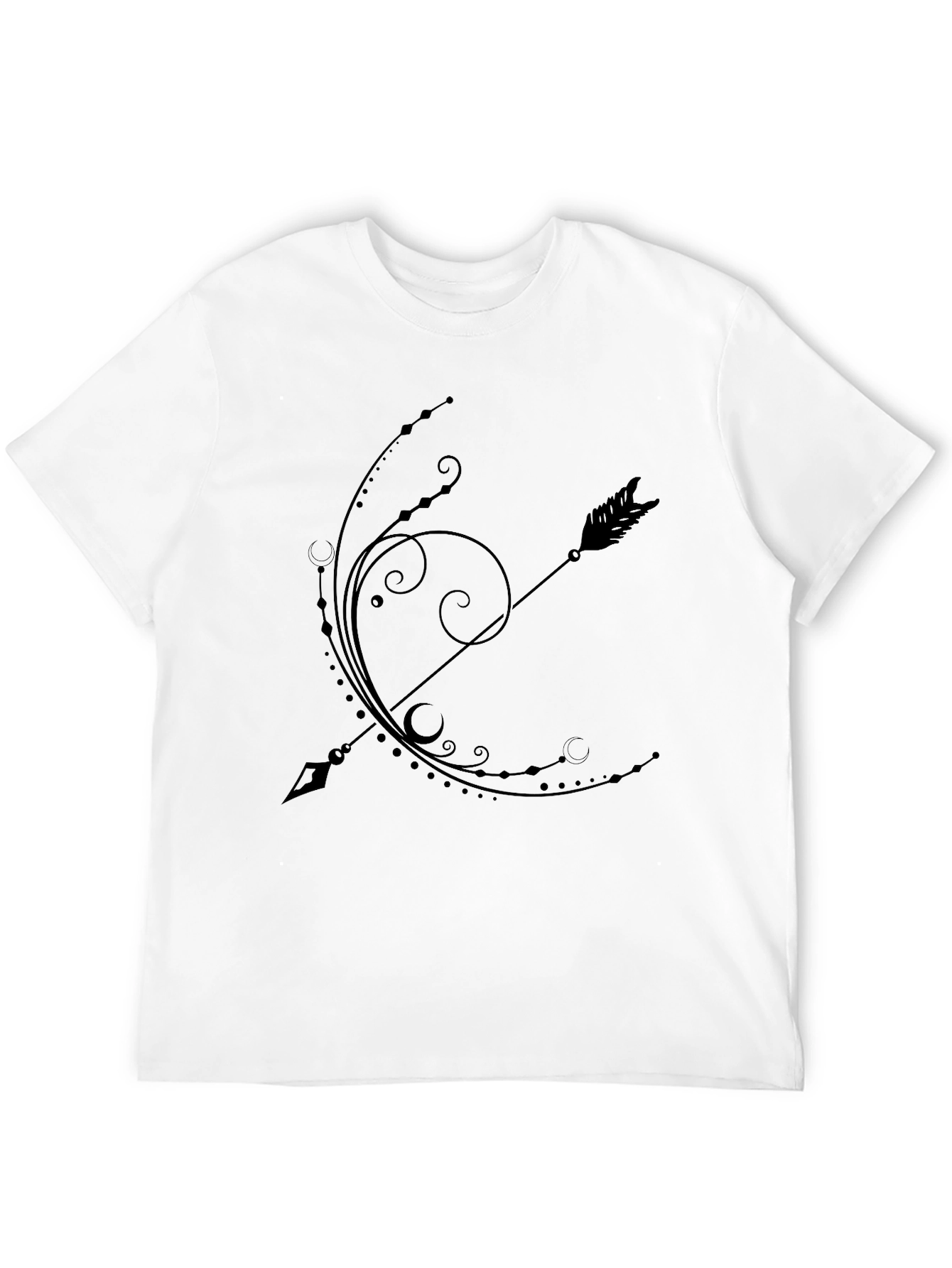 Sagittarius Arrow Graphic Tee - Black