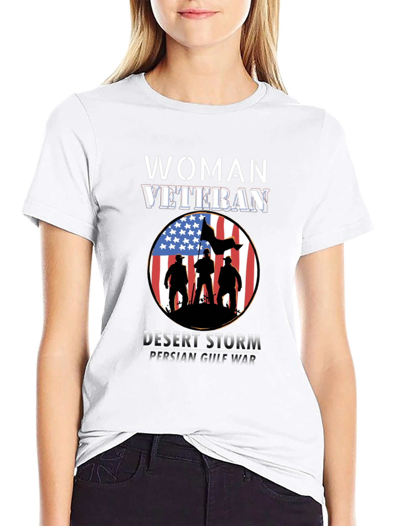 Woman Veteran Desert Storm T-Shirt