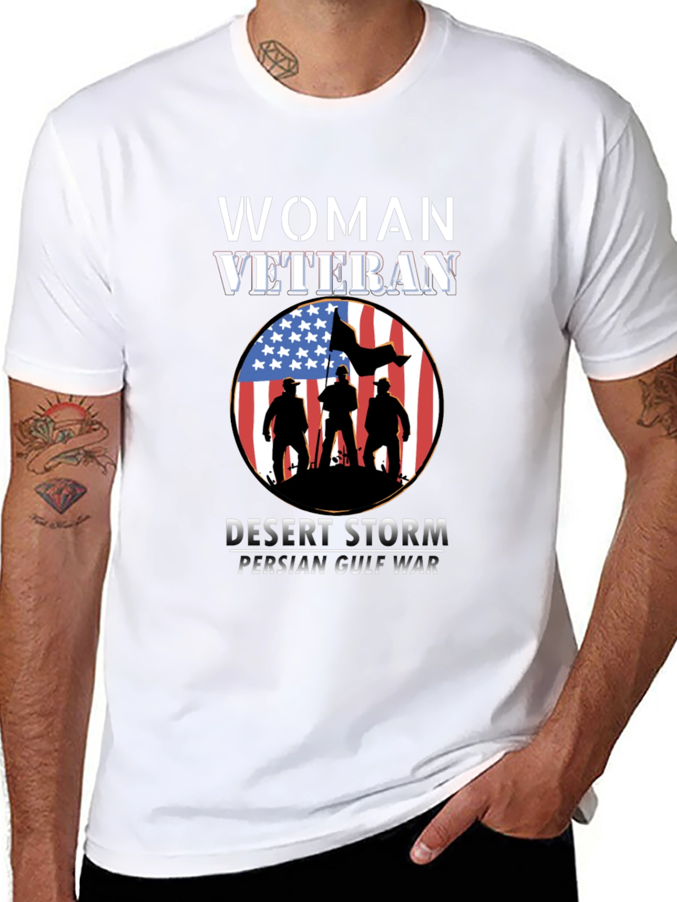 Woman Veteran Desert Storm T-Shirt