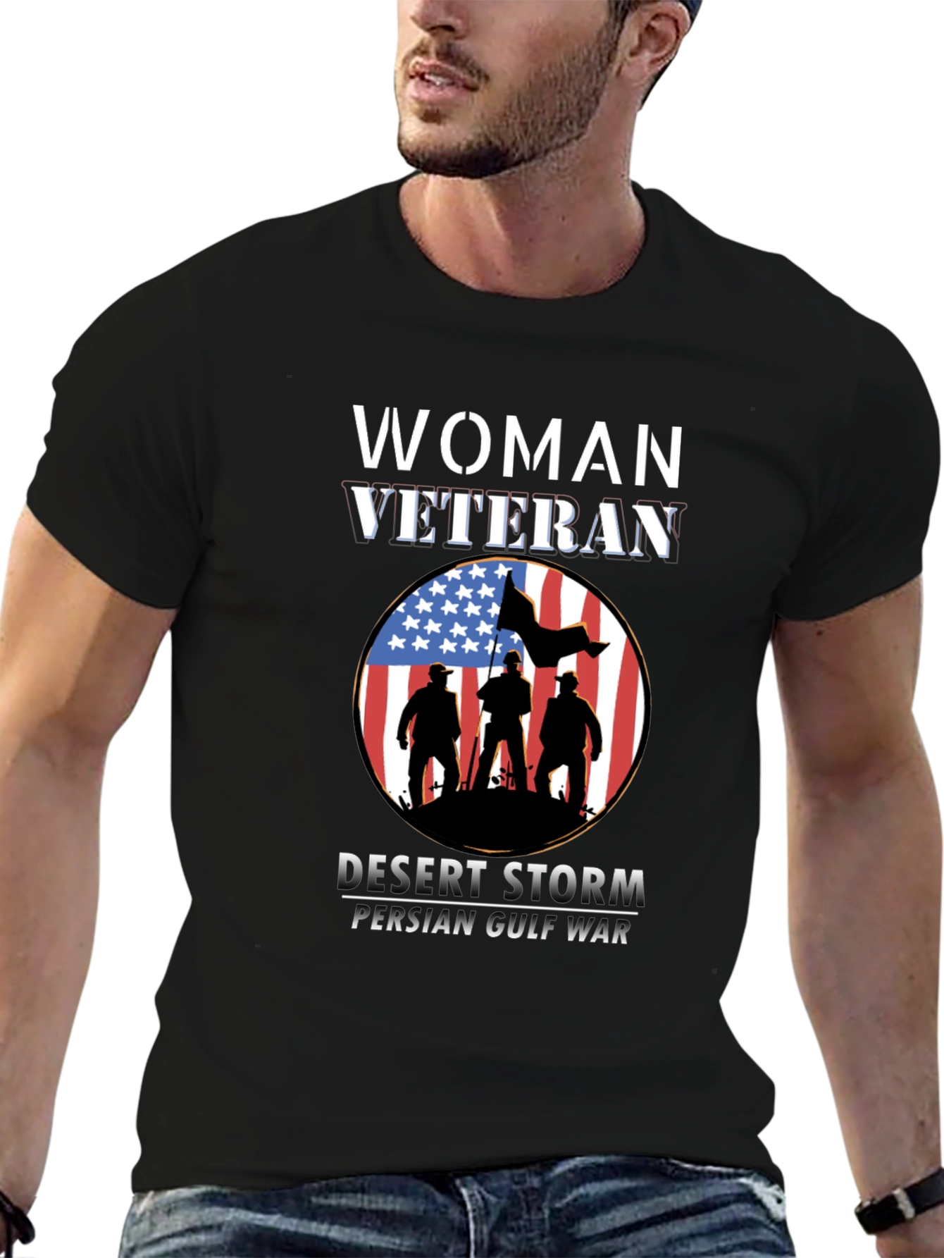 Woman Veteran Desert Storm T-Shirt