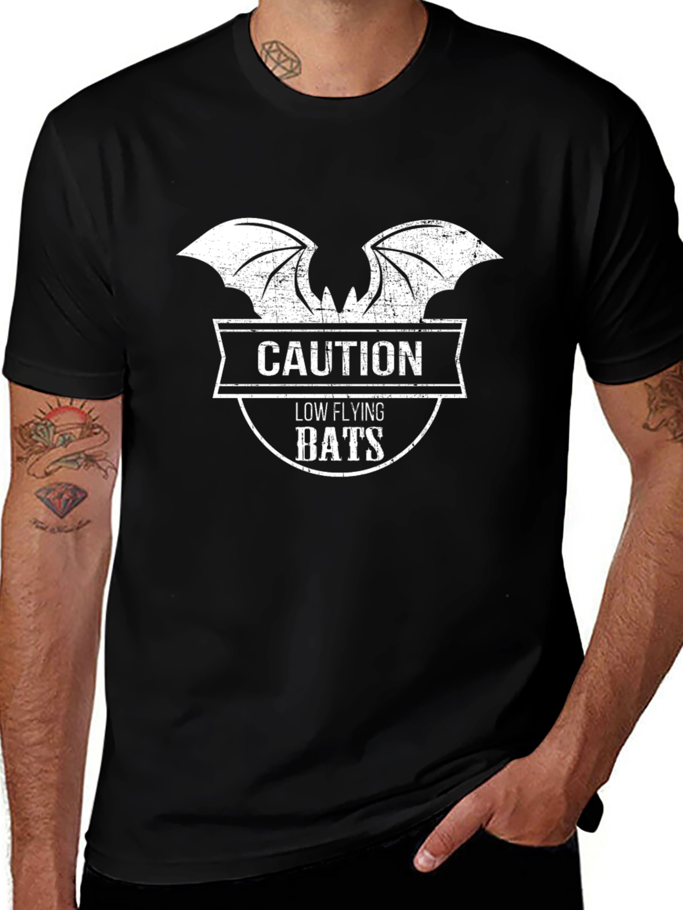 Caution Low Flying Bats Graphic T-Shirt