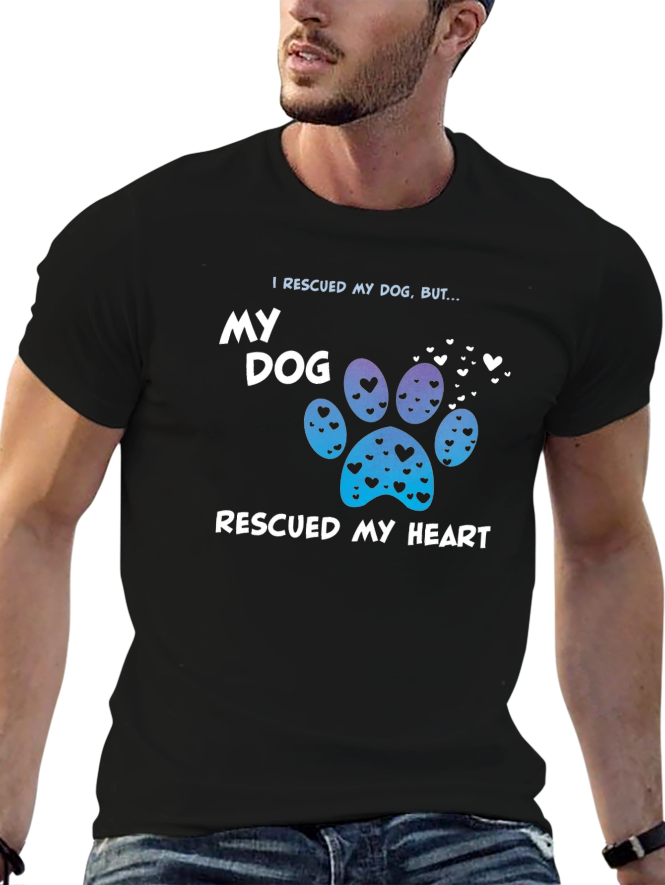 Rescued Dog Rescued Heart T-Shirt