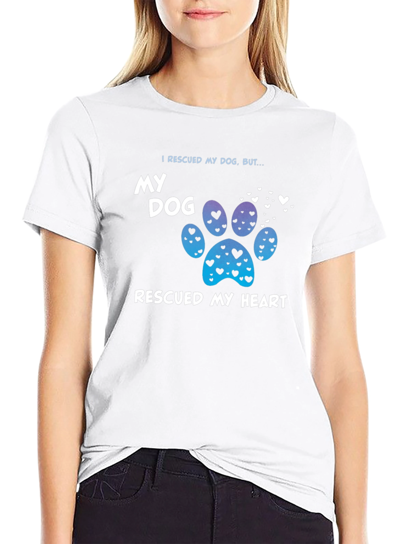 Rescued Dog Rescued Heart T-Shirt