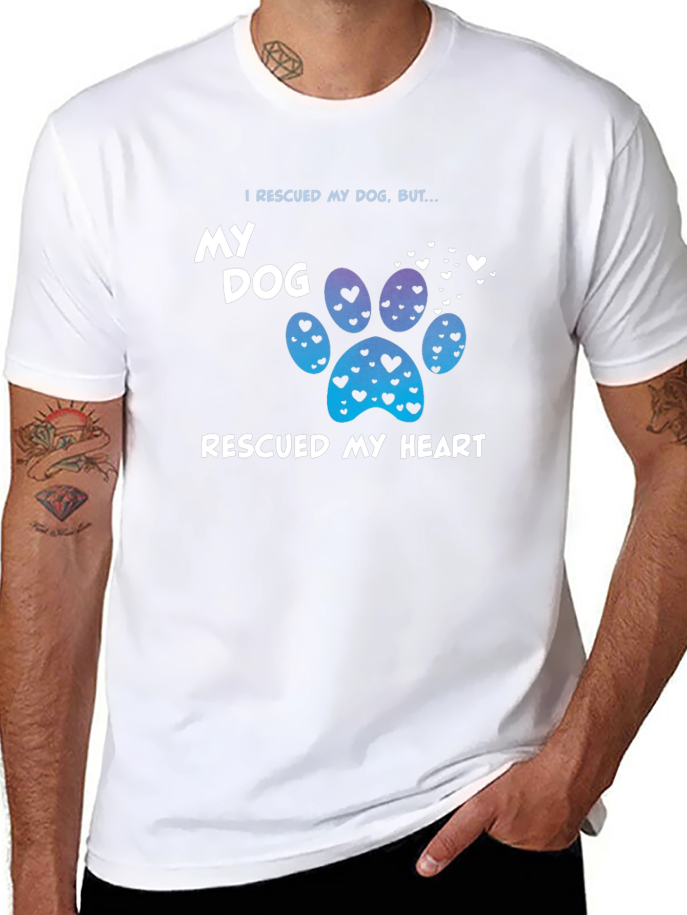 Rescued Dog Rescued Heart T-Shirt