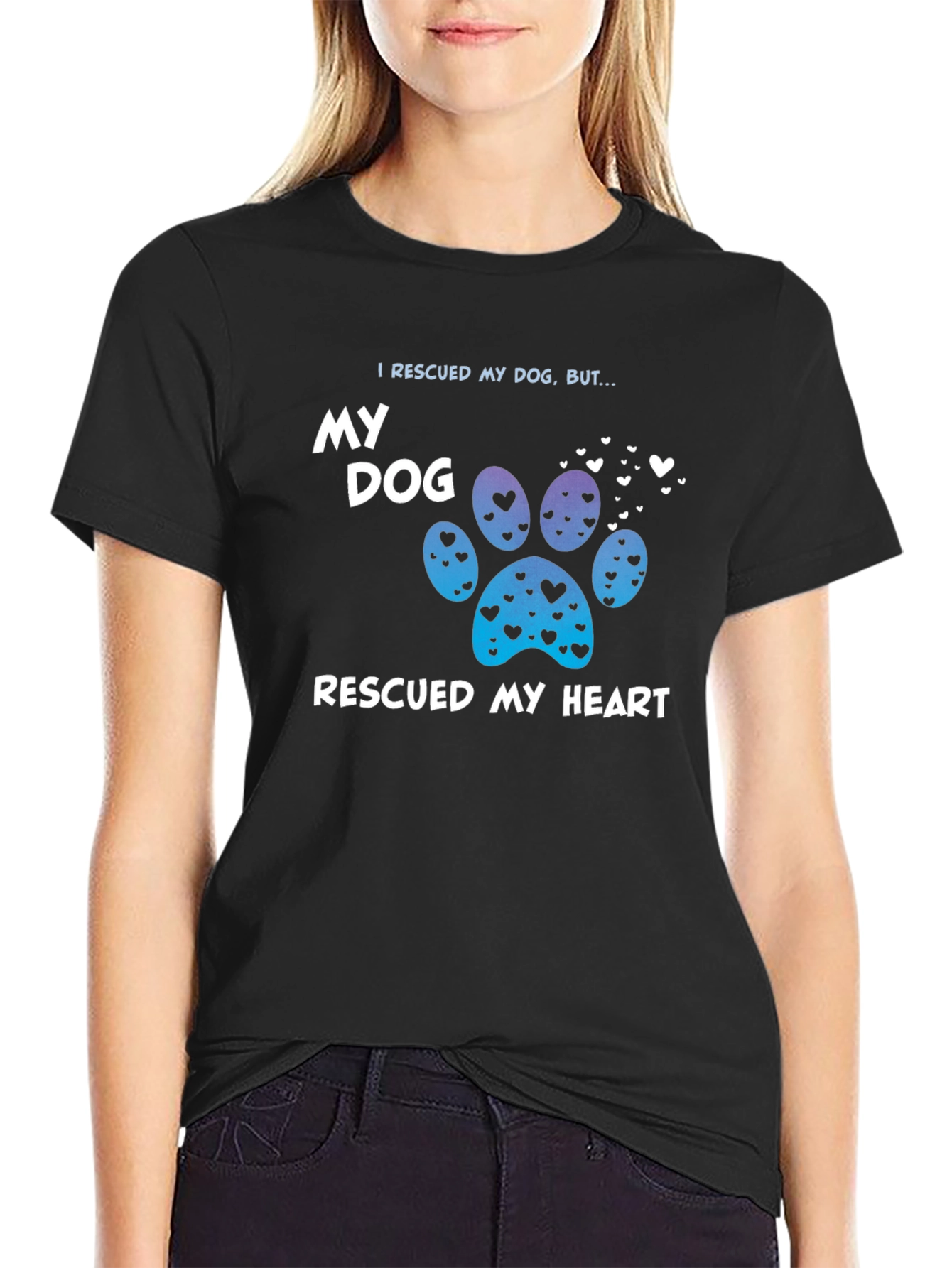 Rescued Dog Rescued Heart T-Shirt