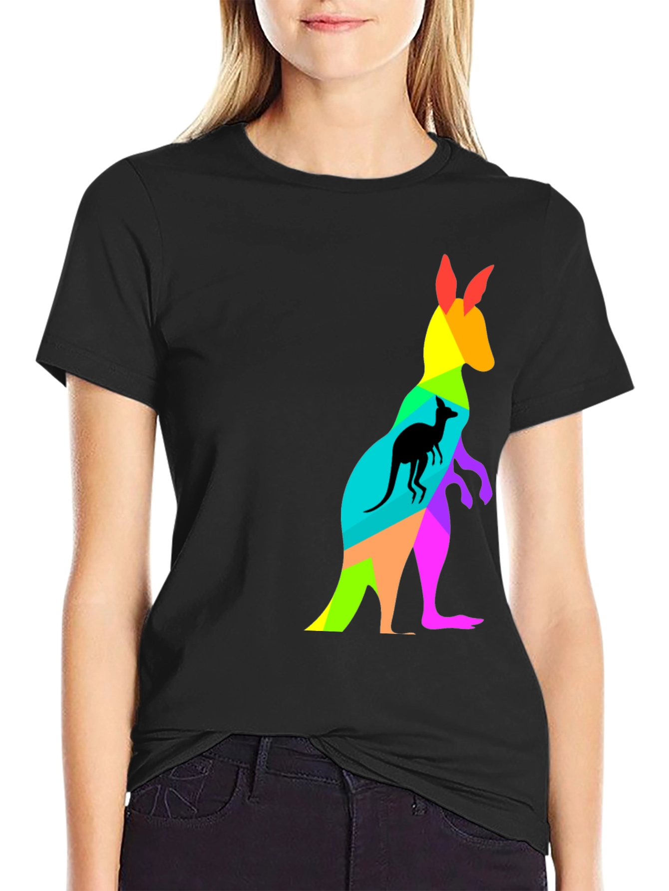 Rainbow Kangaroo Graphic Tee