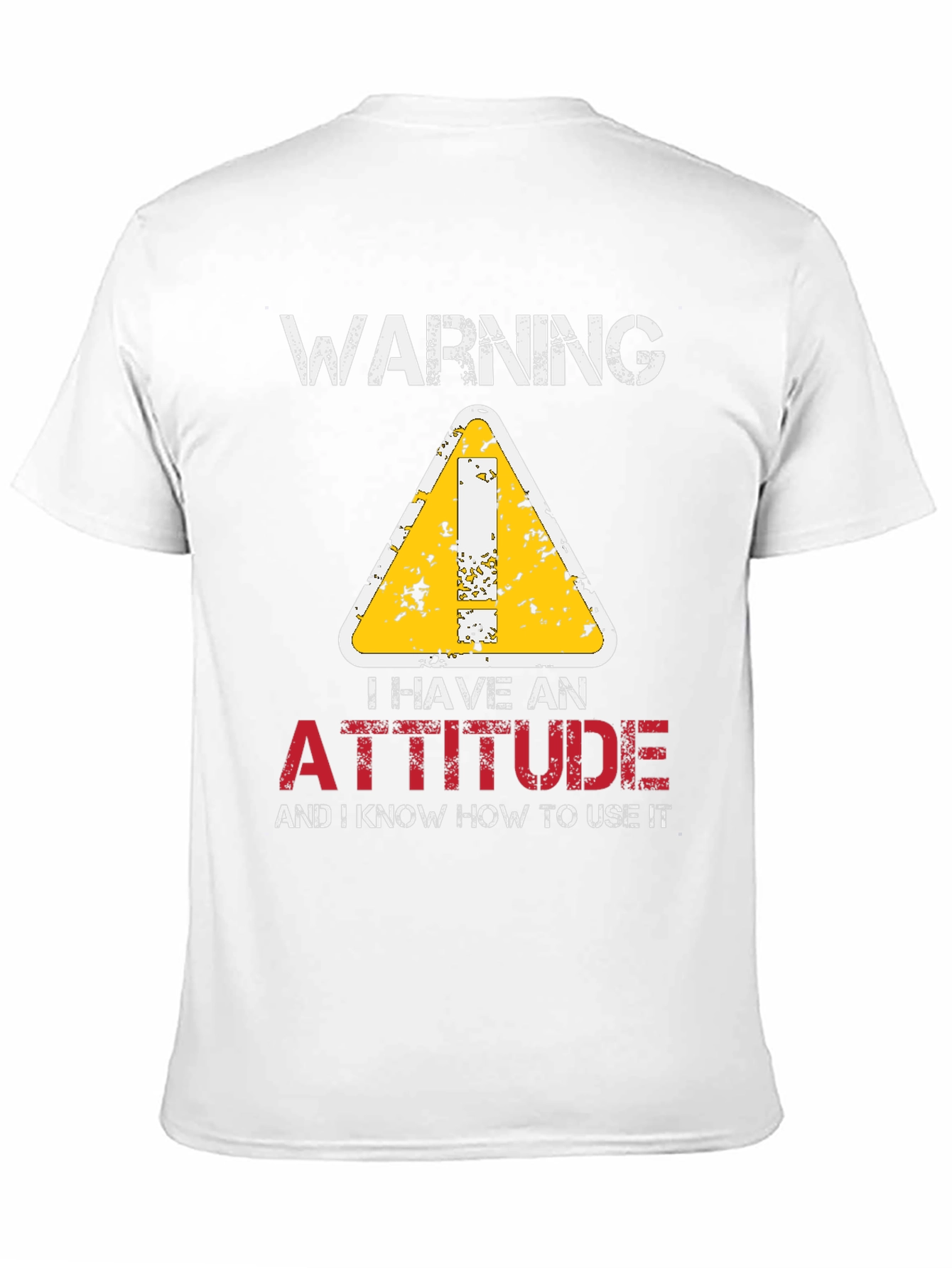 Warning Attitude Graphic Tee - Black T-Shirt