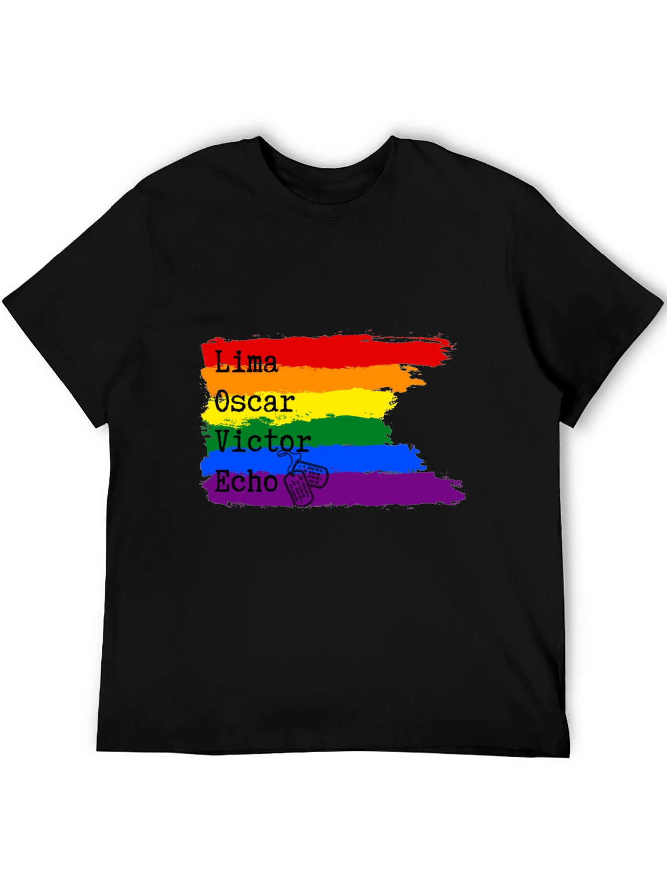 LGBT Pride Flag T-Shirt - L.O.V.E. Design