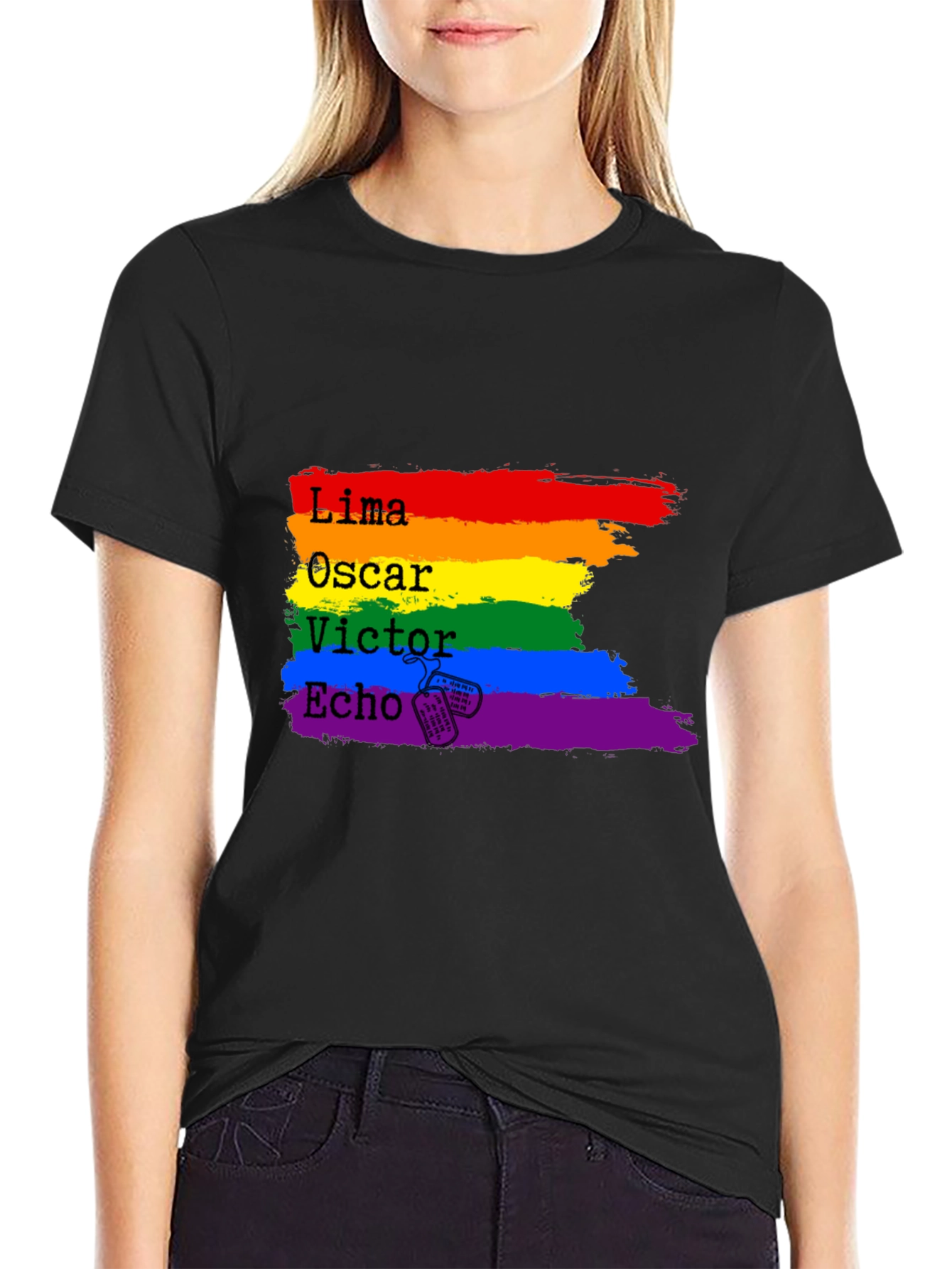 LGBT Pride Flag T-Shirt - L.O.V.E. Design