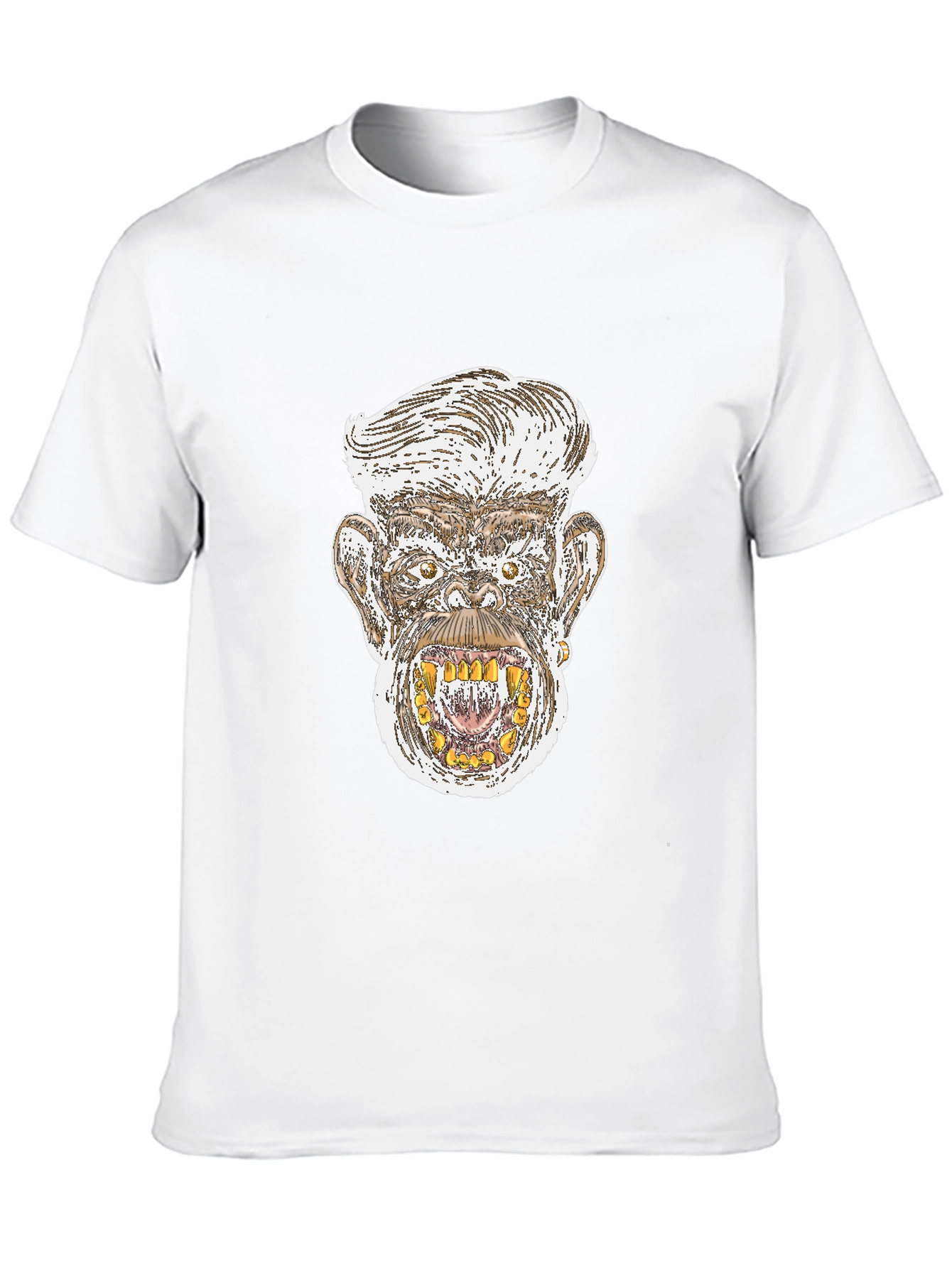 Monkey Graphic Print Black T-Shirt