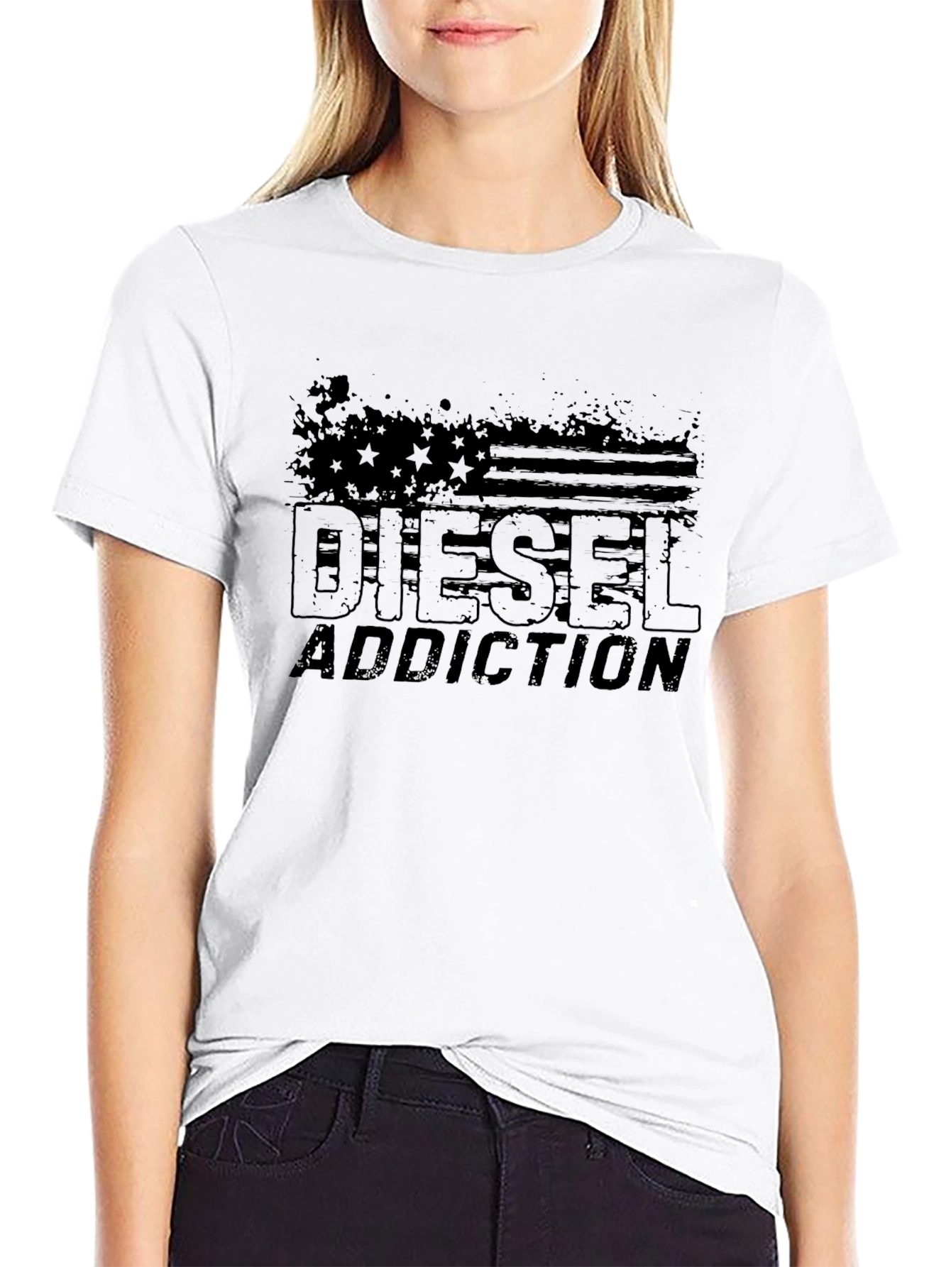 Diesel Addiction Black Graphic T-Shirt