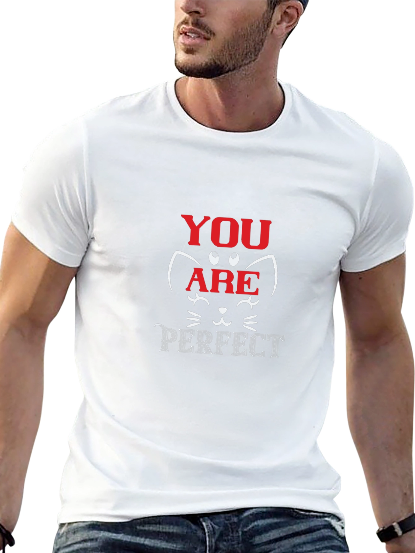 You Are Perfect Cat Graphic T-Shirt