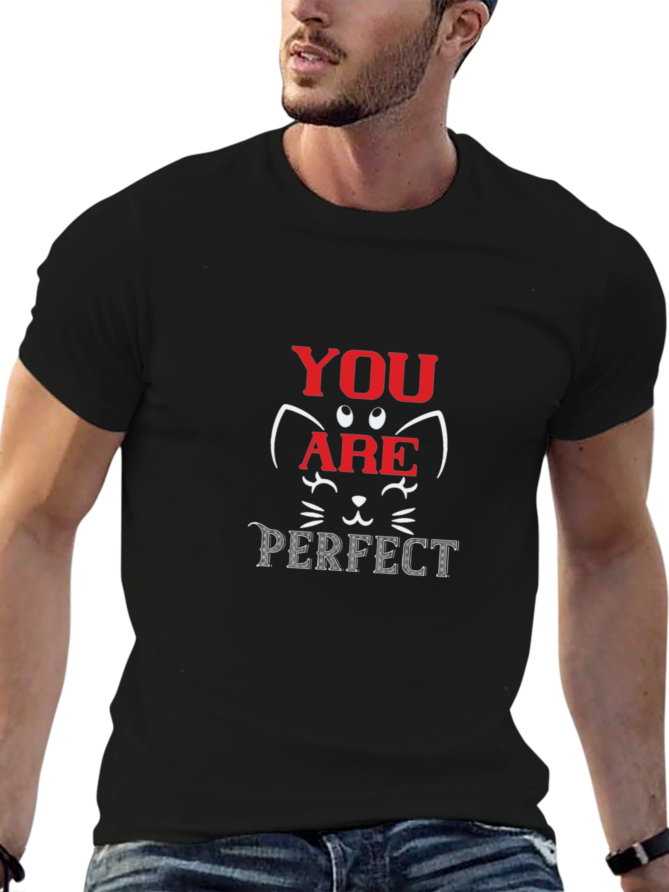 You Are Perfect Cat Graphic T-Shirt