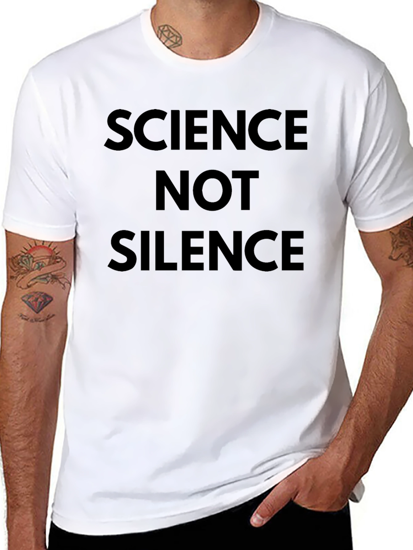 Science Not Silence Black T-Shirt