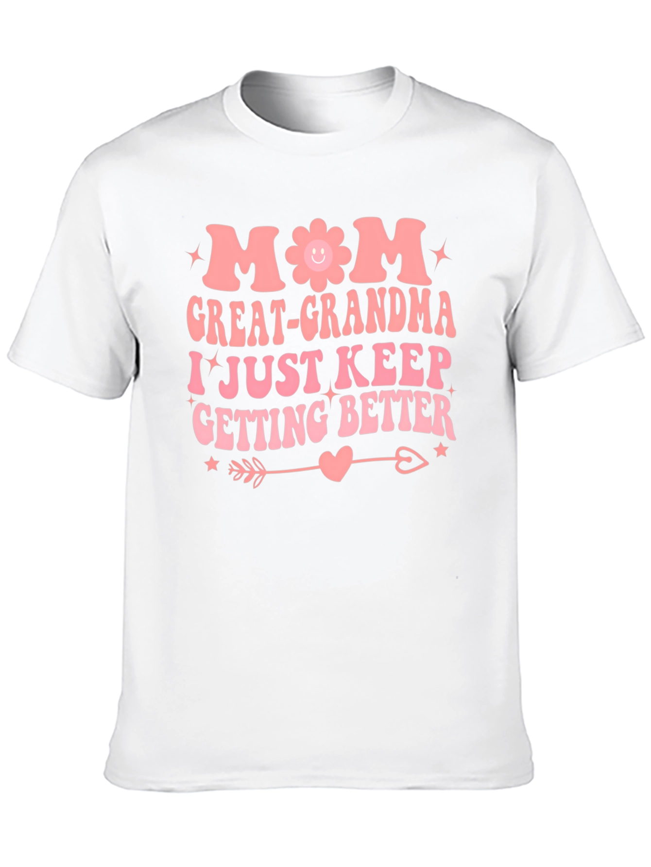 Mom Great-Grandma Black Graphic T-Shirt