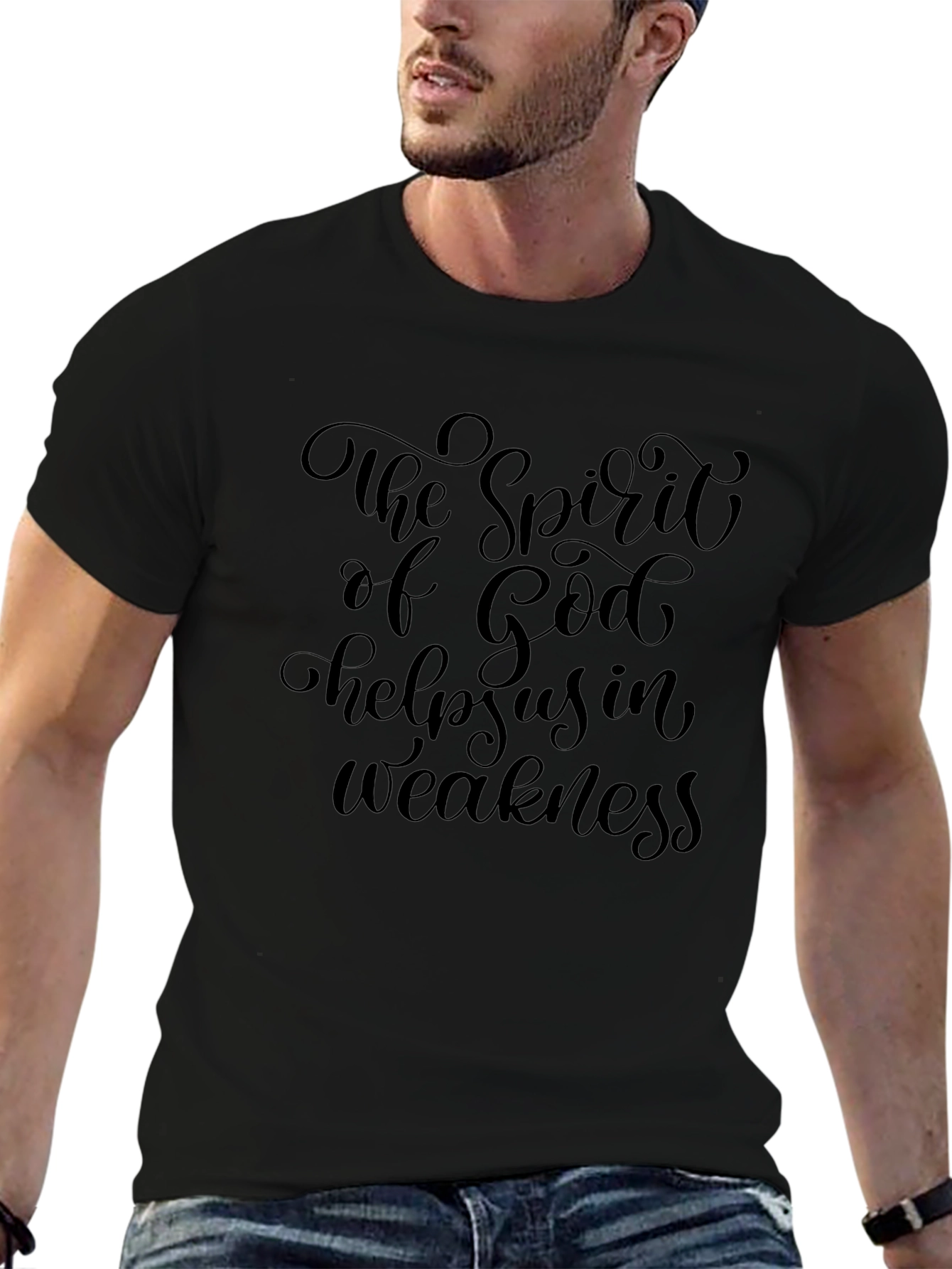 Faith Inspired Tee: Spirit of God Helps Us