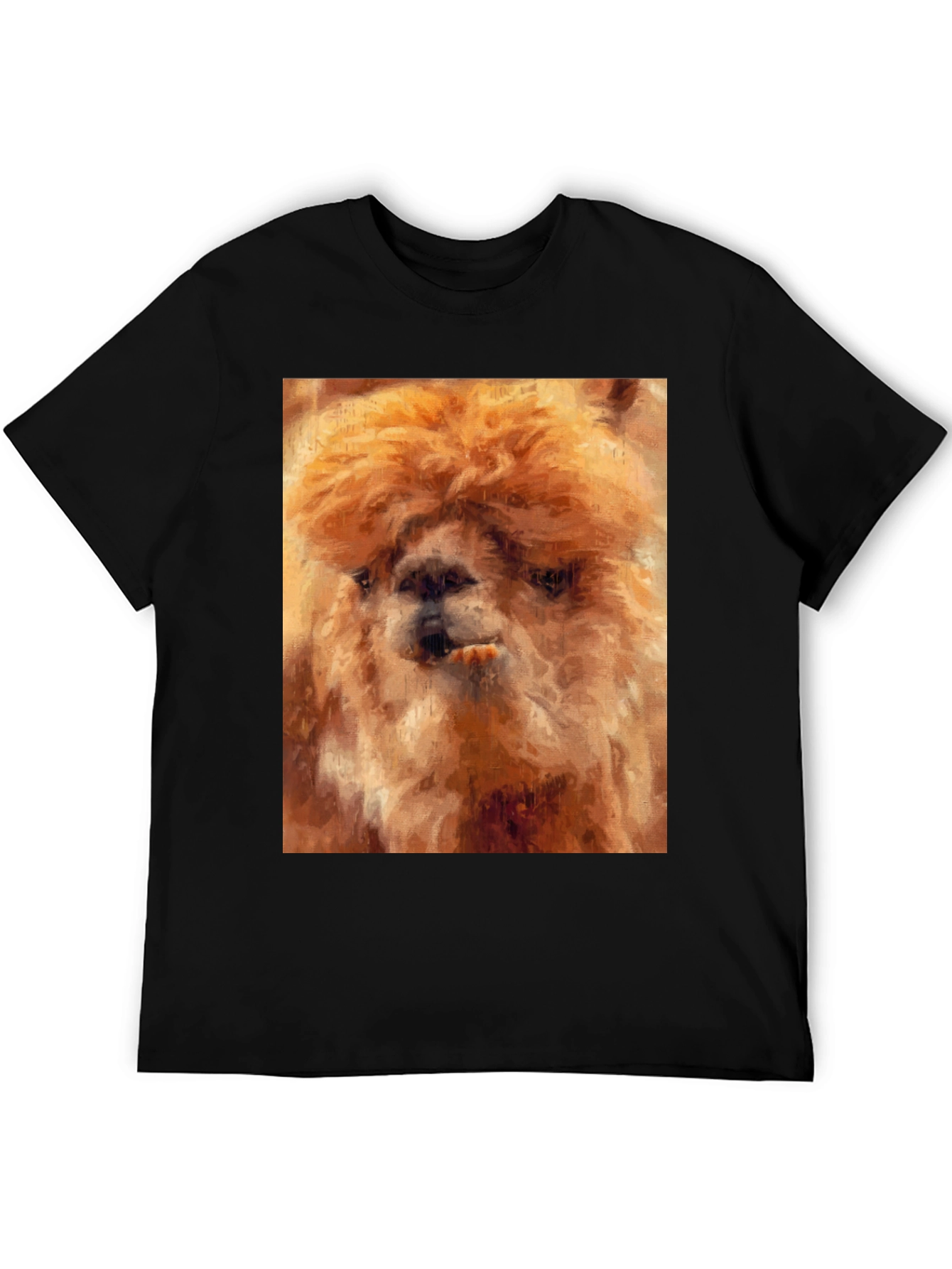 Alpaca Art Black T-Shirt