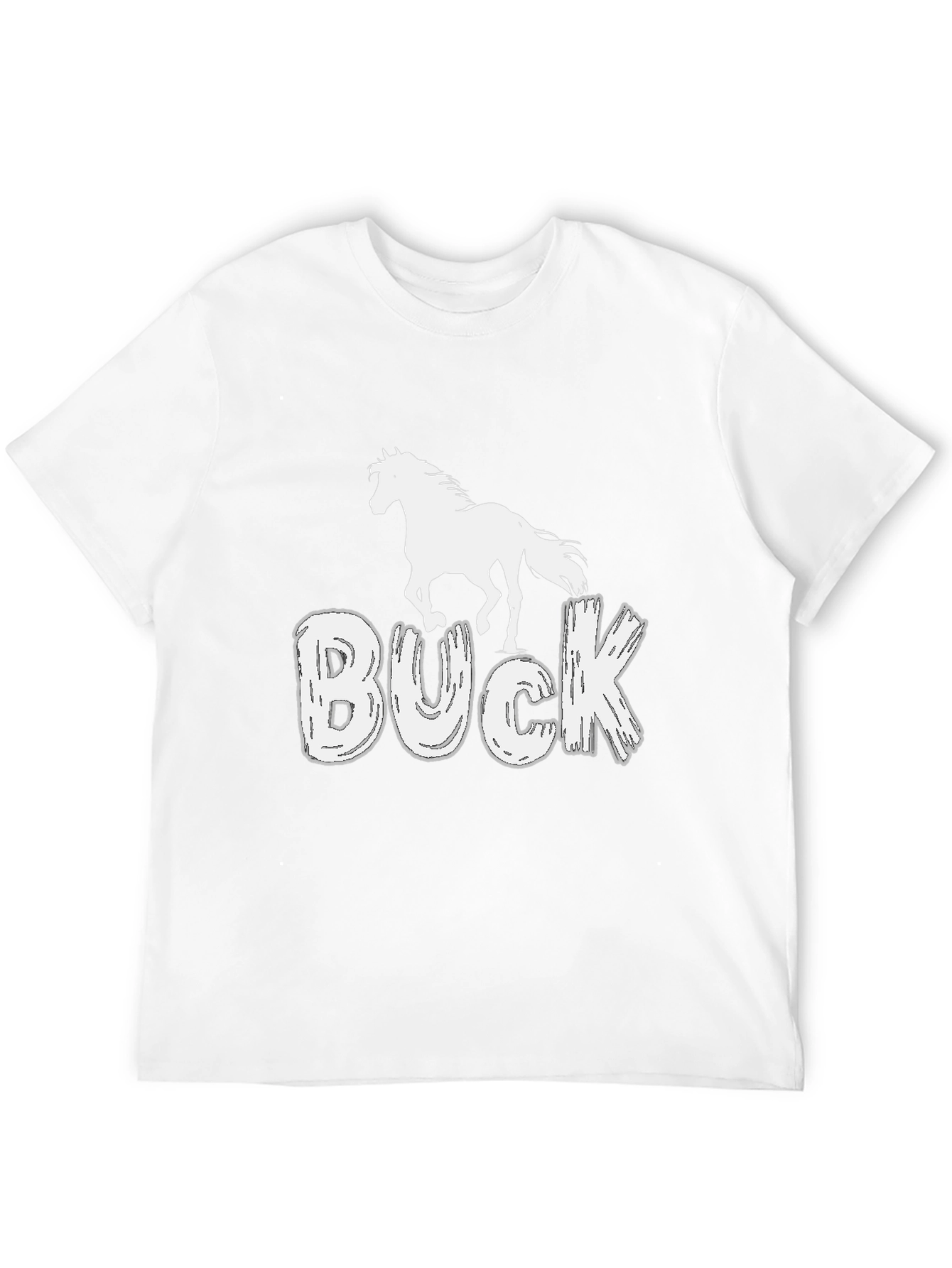 Buck Horse T-Shirt - Black Graphic Tee
