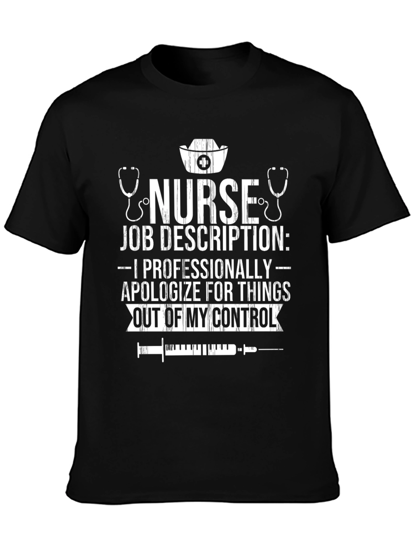 Nurse Job Description Black Graphic T-Shirt